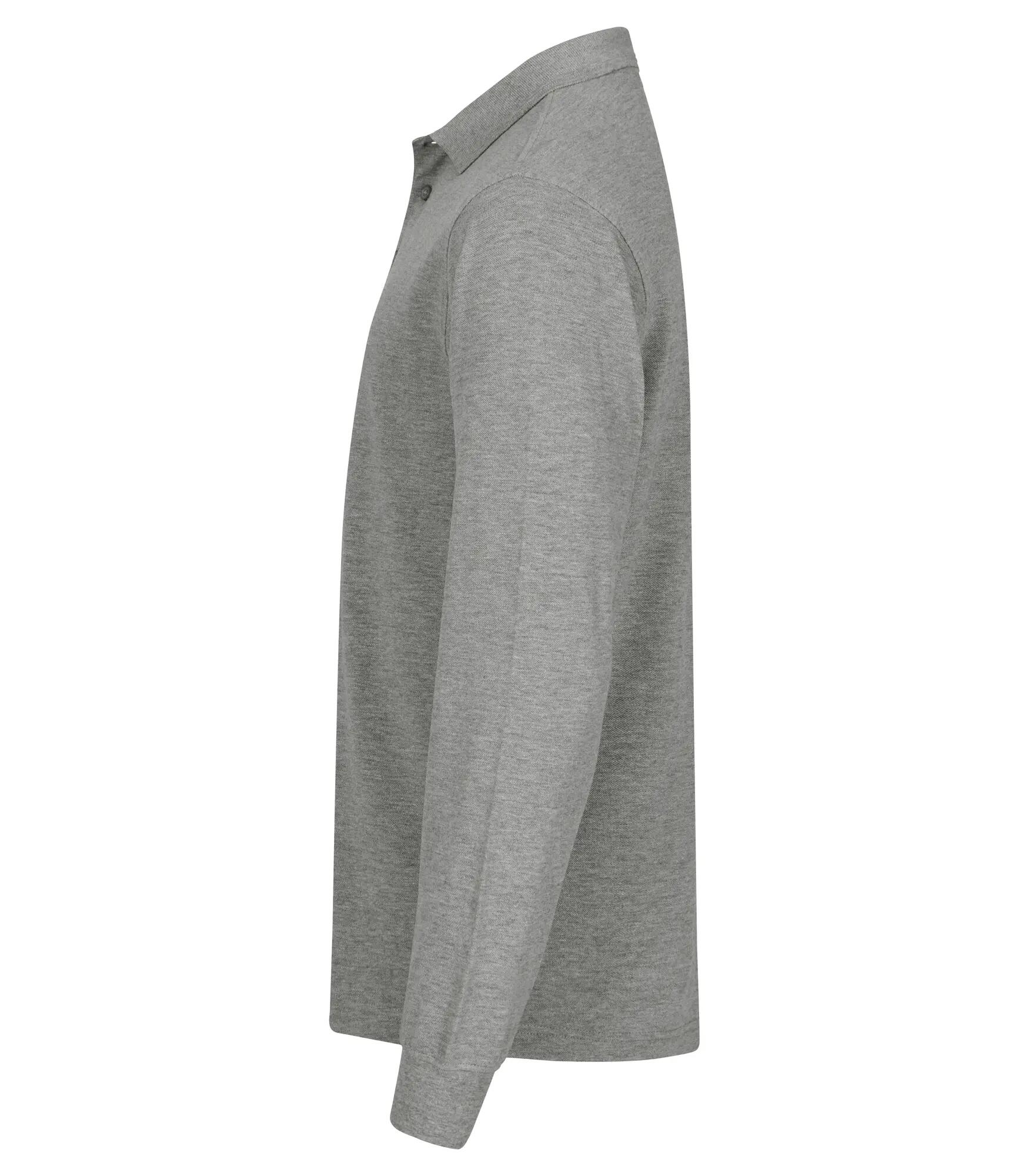 clique Manhattan L/S Polo met lange mouwen – Grey Mélange 4/4