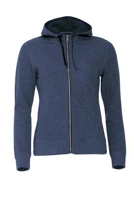 clique Classic Hoody Full Zip Women Zip-Hoodie Damen – blue melange