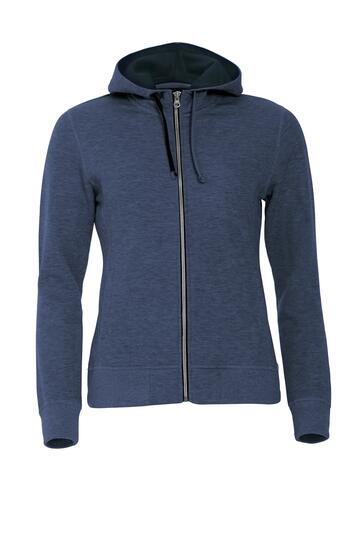 clique Classic Hoody Full Zip Women Zip-Hoodie Damen – blue melange