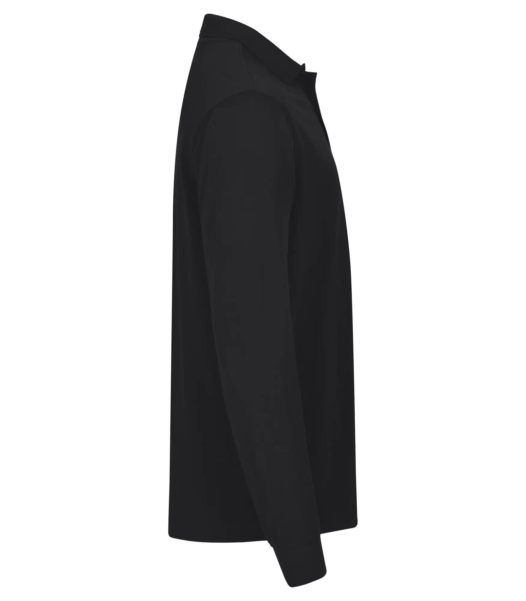clique Polo Manhattan L/S uomo – manica lunga con righe jacquard – Black 3/4