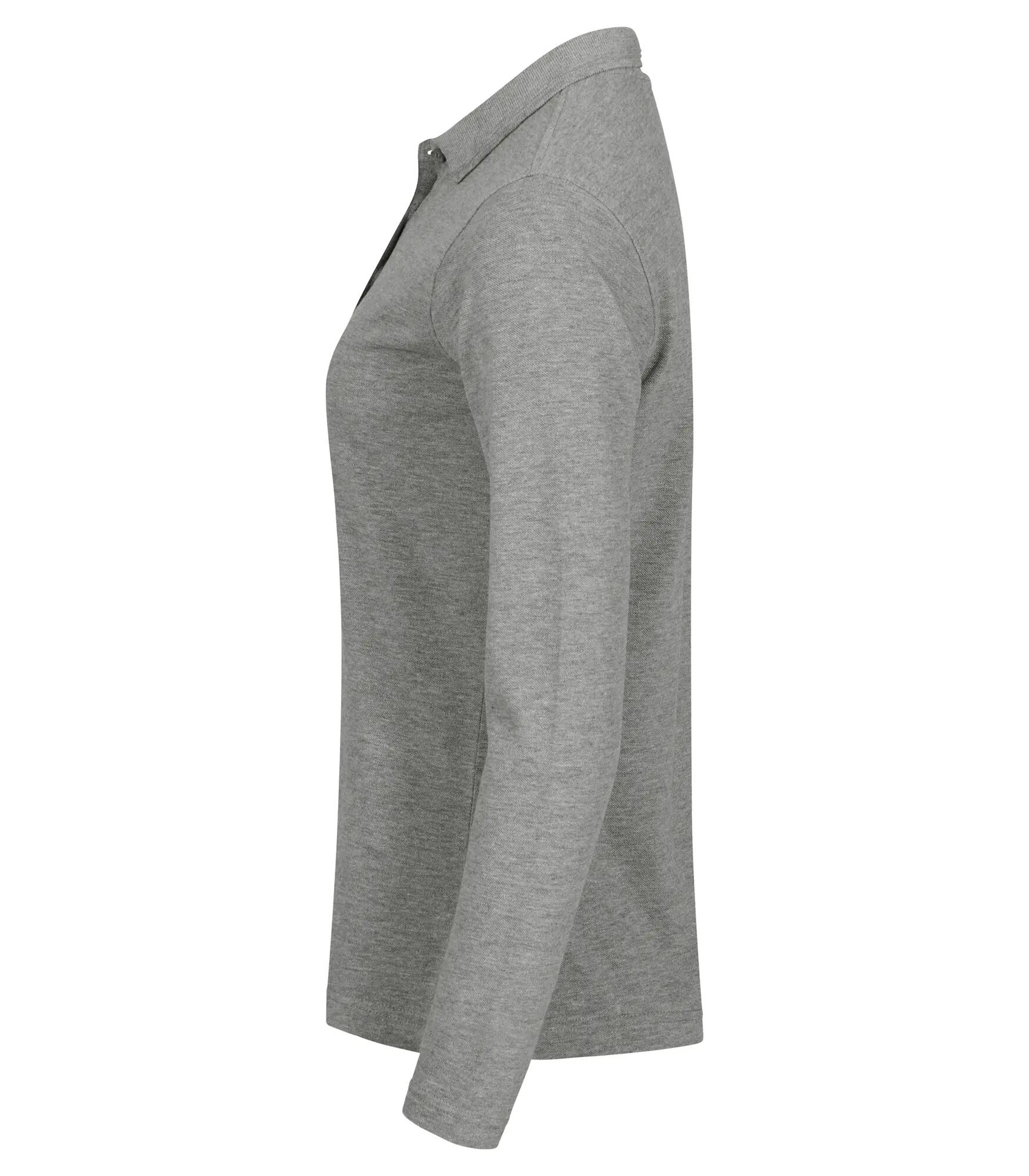 clique Manhattan L/S Women koszulka polo z długim rękawem – Grey Mélange 4/4