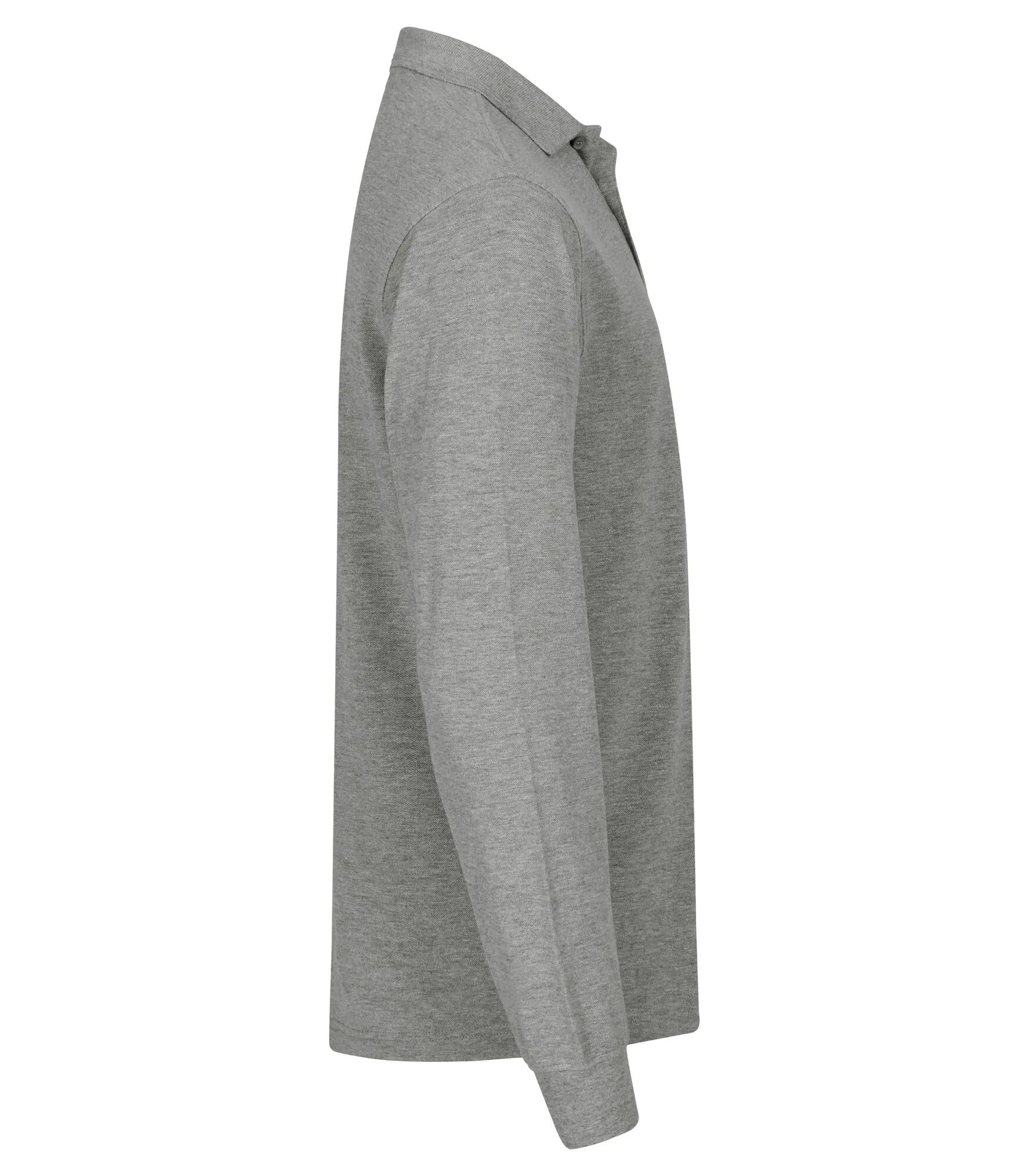 clique Manhattan L/S Polo met lange mouwen – Grey Mélange 3/4