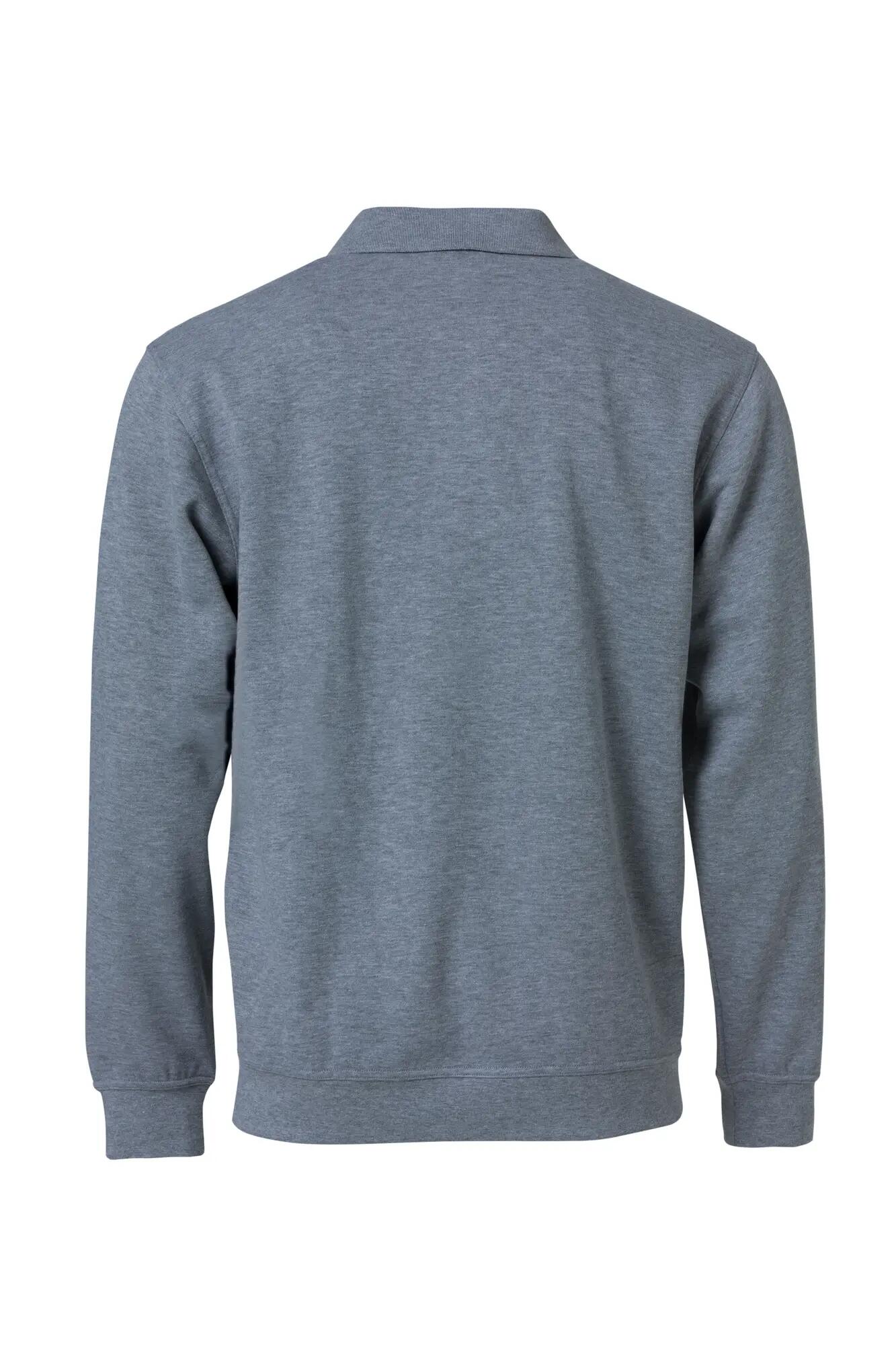 clique Basic Polo Sweater in misto poliestere-cotone – grey melange 2/4