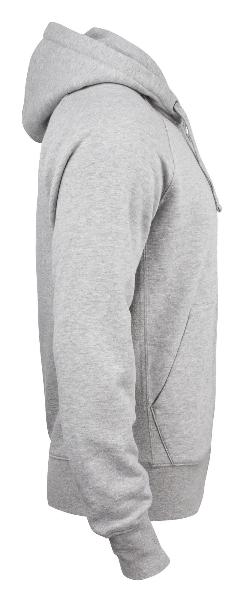 clique Harper sweat com capuz e fecho integral unissexo – grey melange 4/4