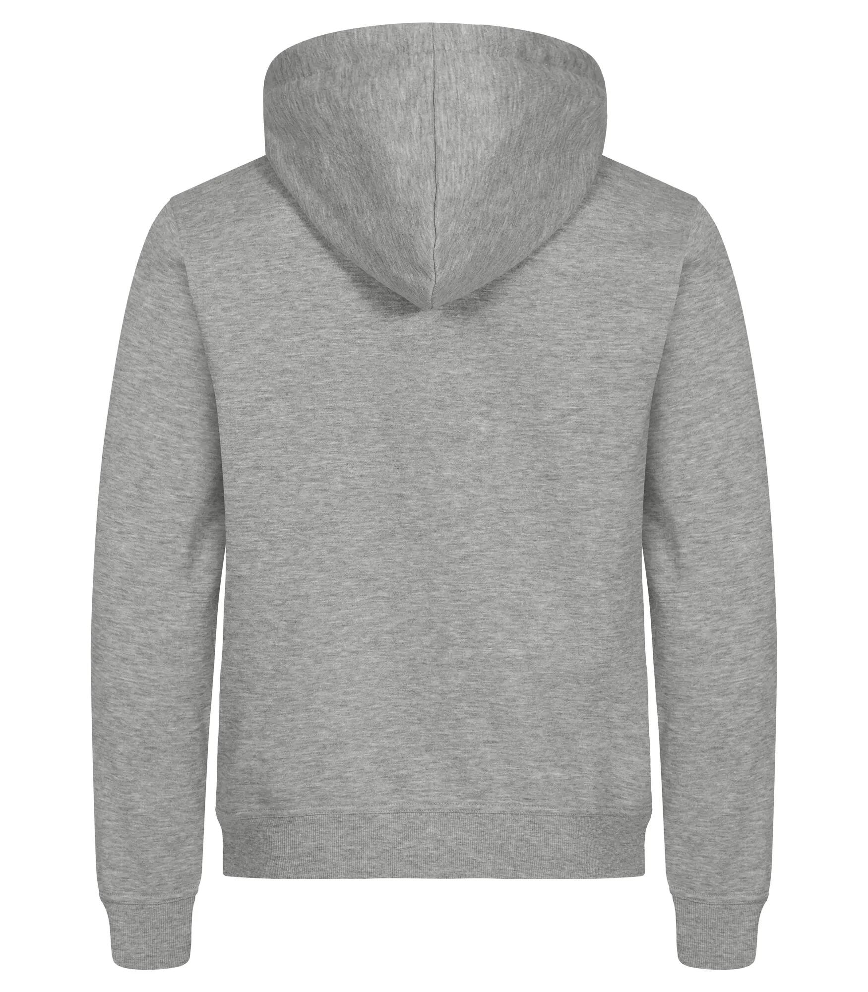 clique Miami Hoody Full Zip em mistura de algodão – Grey Mélange 4/4