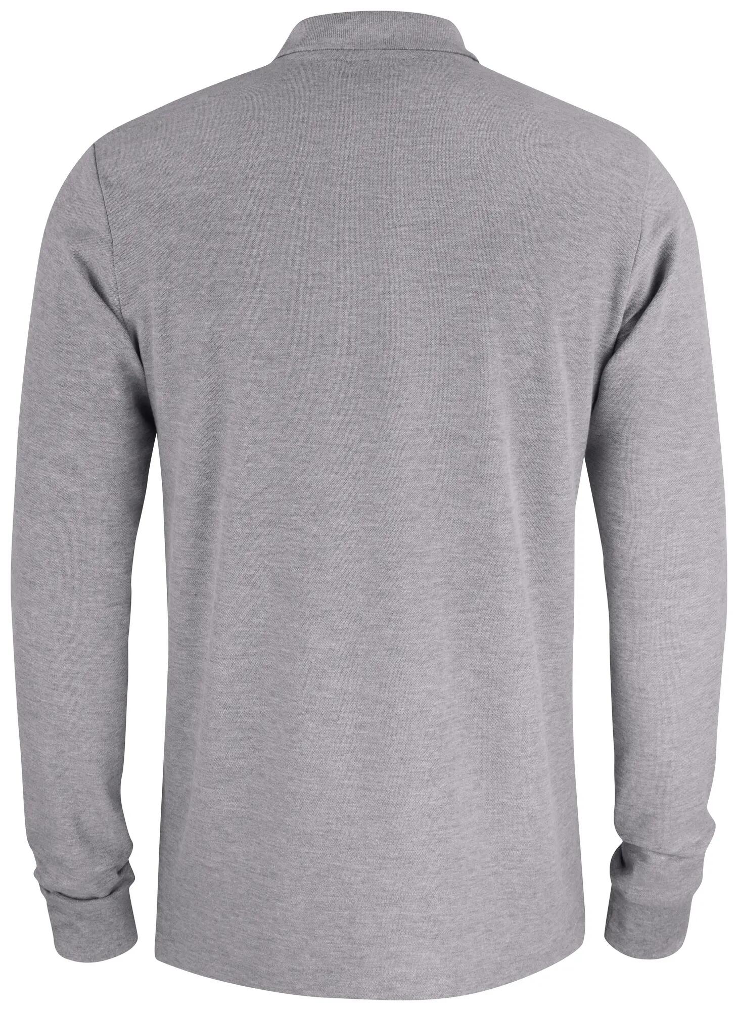 clique Polo Basic Pocket manga comprida em algodão – grey melange 2/4