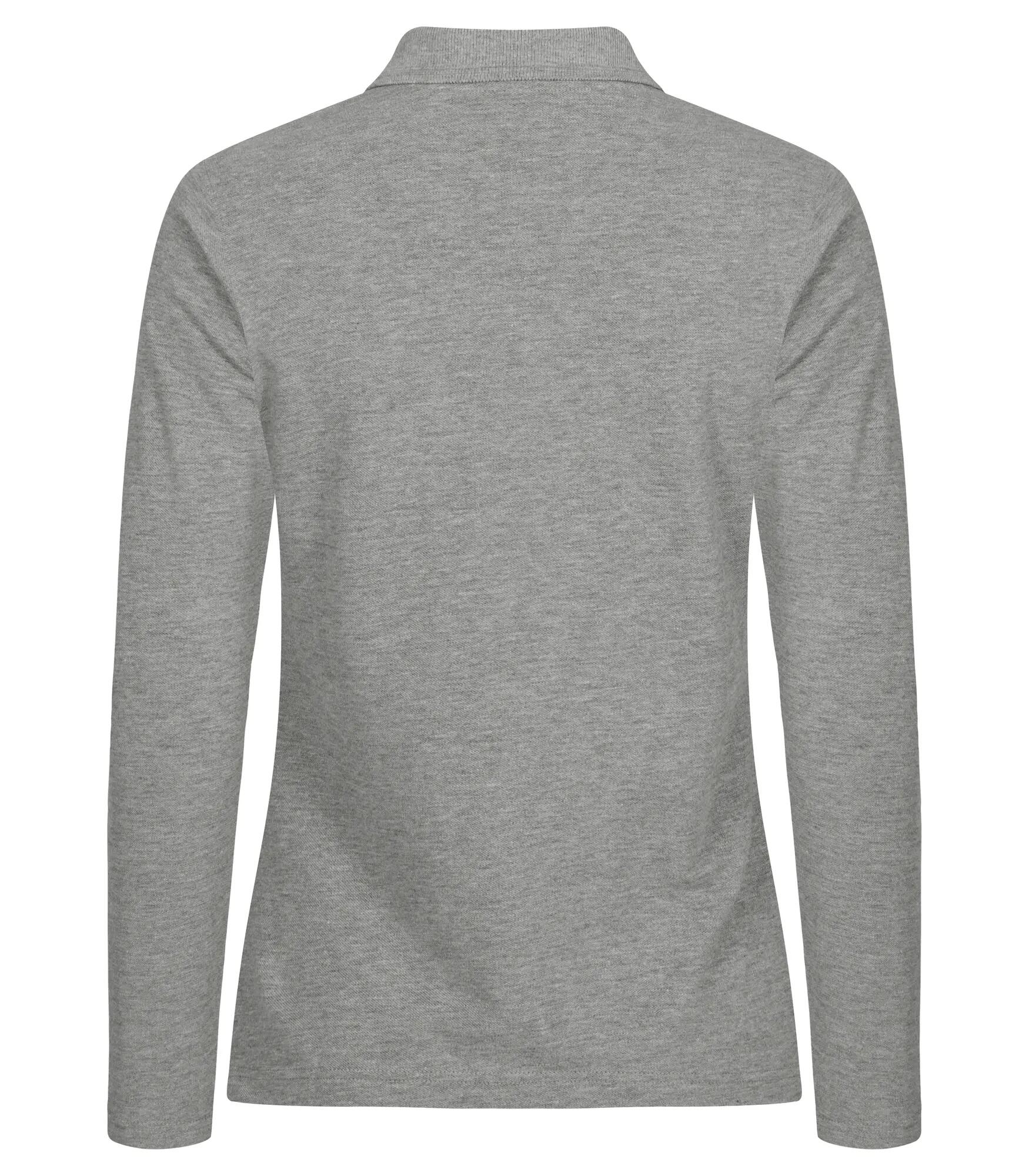 clique Manhattan L/S Women koszulka polo z długim rękawem – Grey Mélange 3/4