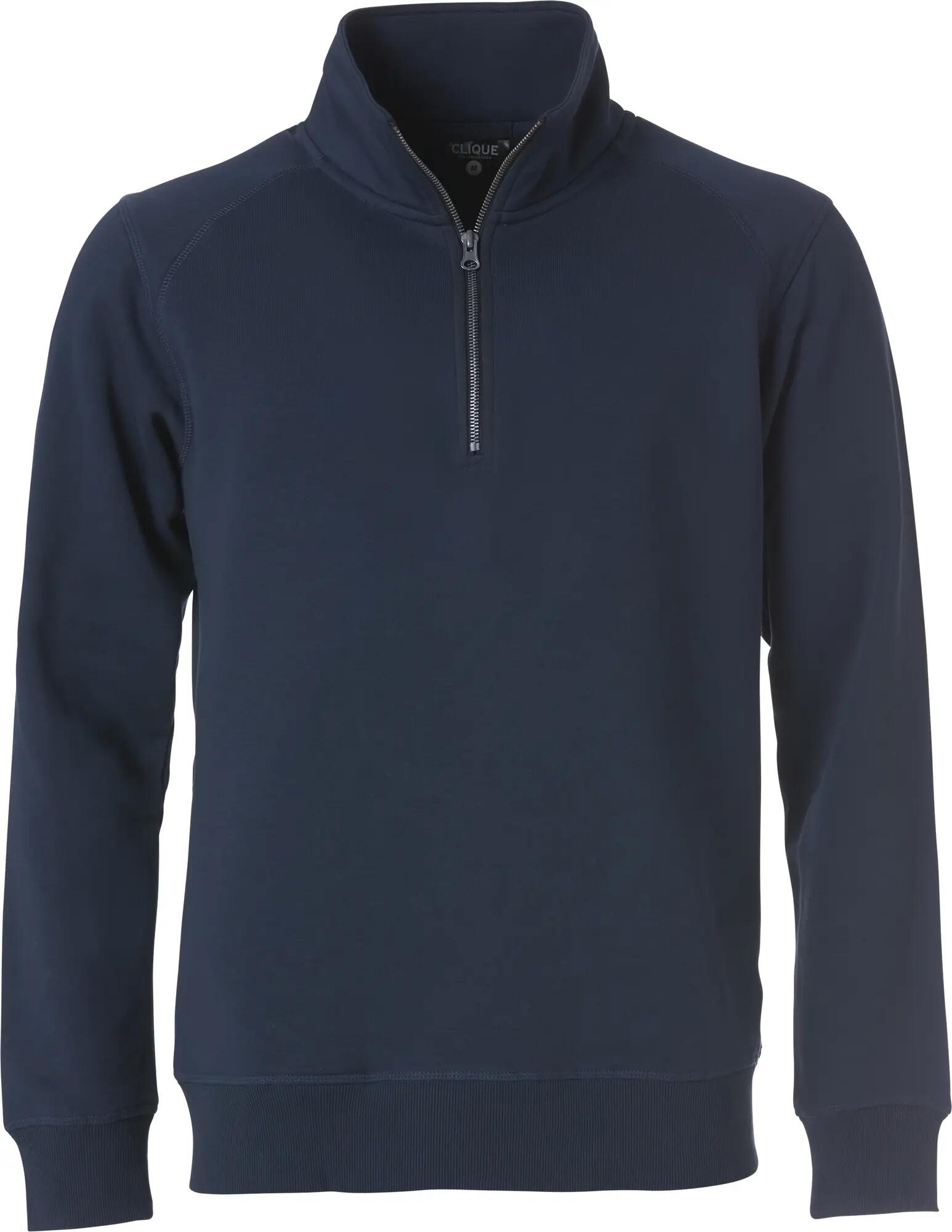clique Classic Half Zip ½-zip trui unisex met verborgen zijzak – dark navy 1/4