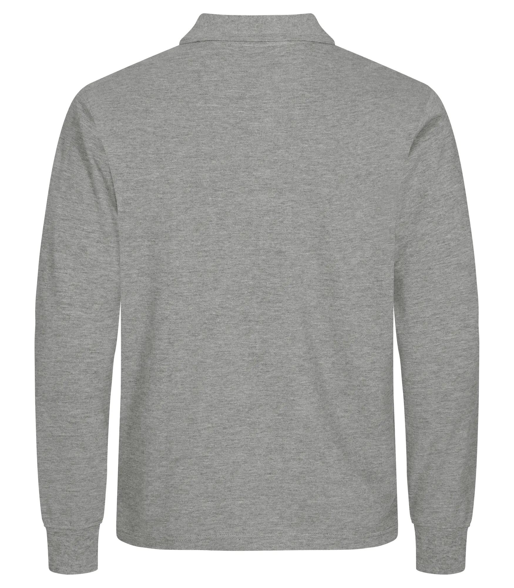 clique Manhattan L/S Polo met lange mouwen – Grey Mélange 2/4