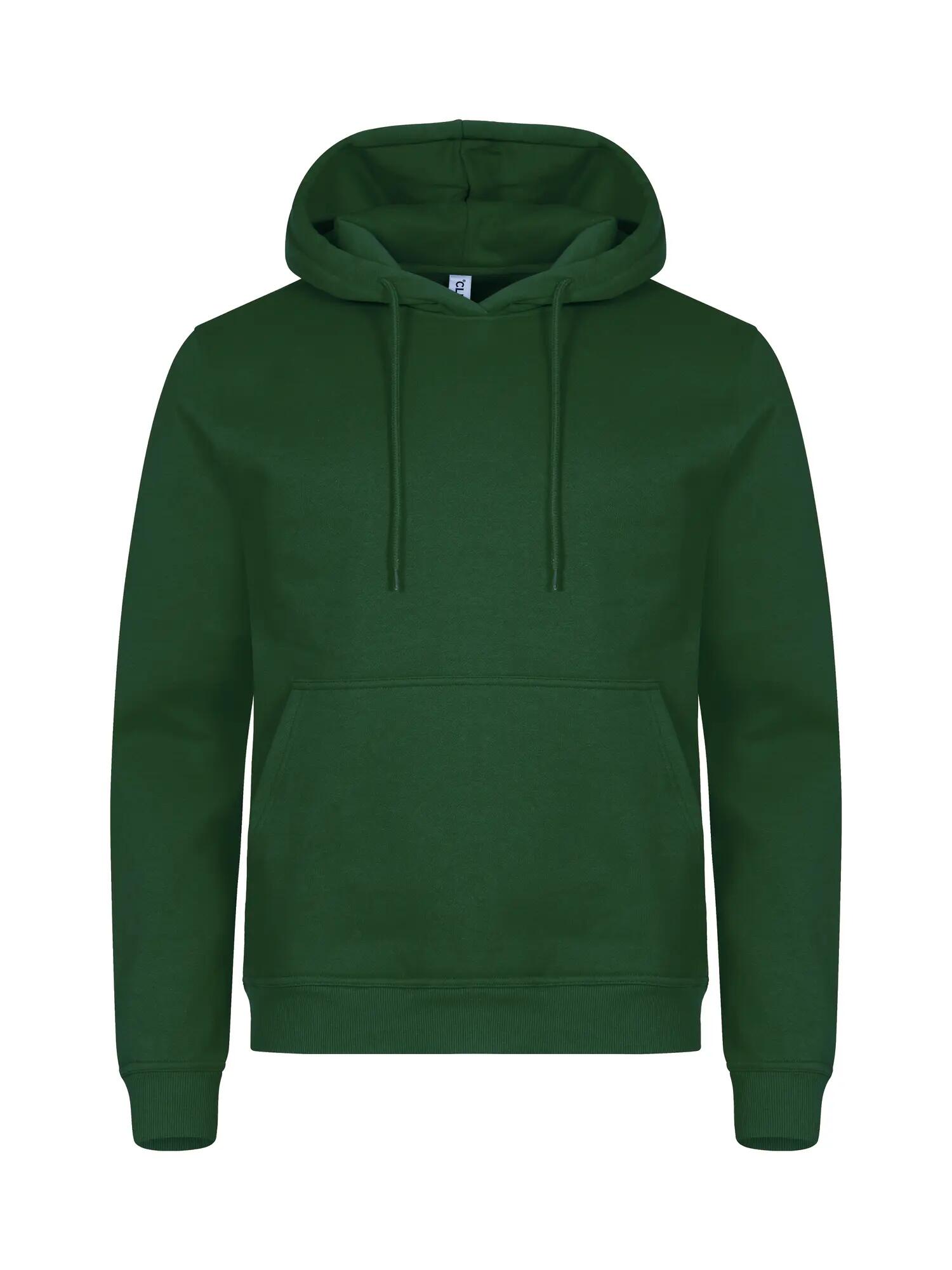 clique Miami Kapuzenpullover aus Baumwolle und Recyclingpolyester – Bottle Green 1/4