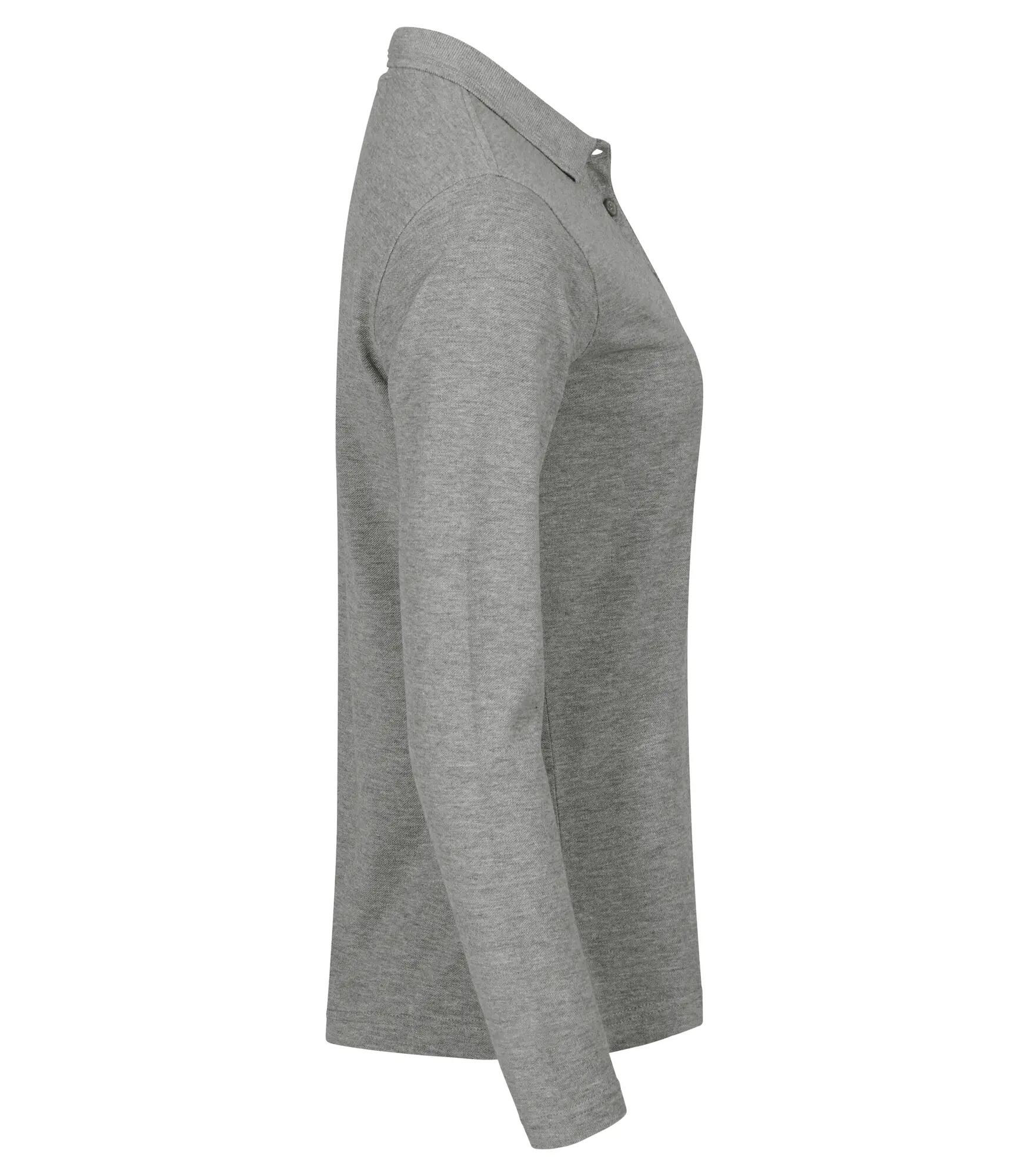 clique Manhattan L/S Women koszulka polo z długim rękawem – Grey Mélange 2/4