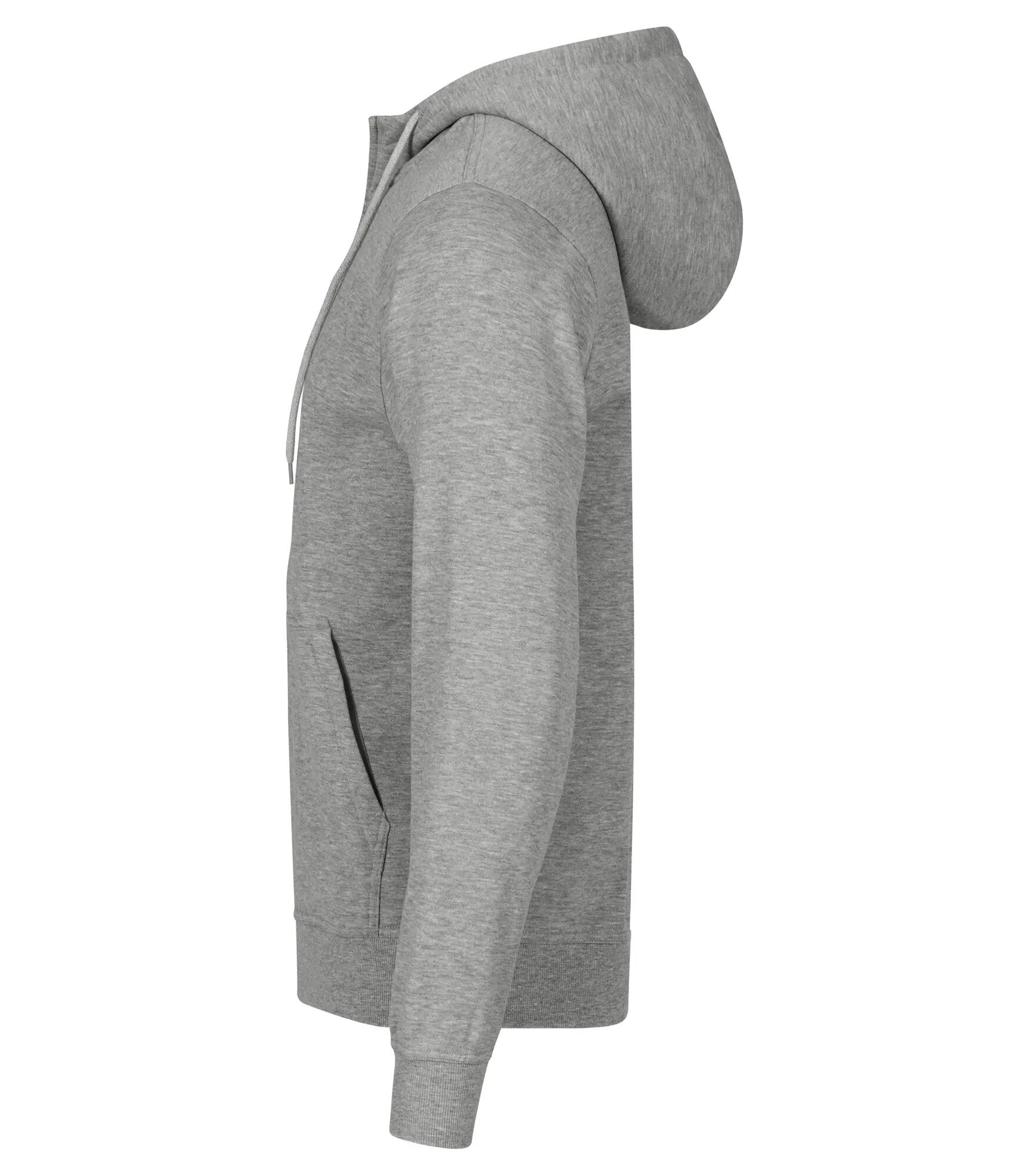 clique Miami Hoody Full Zip em mistura de algodão – Grey Mélange 2/4