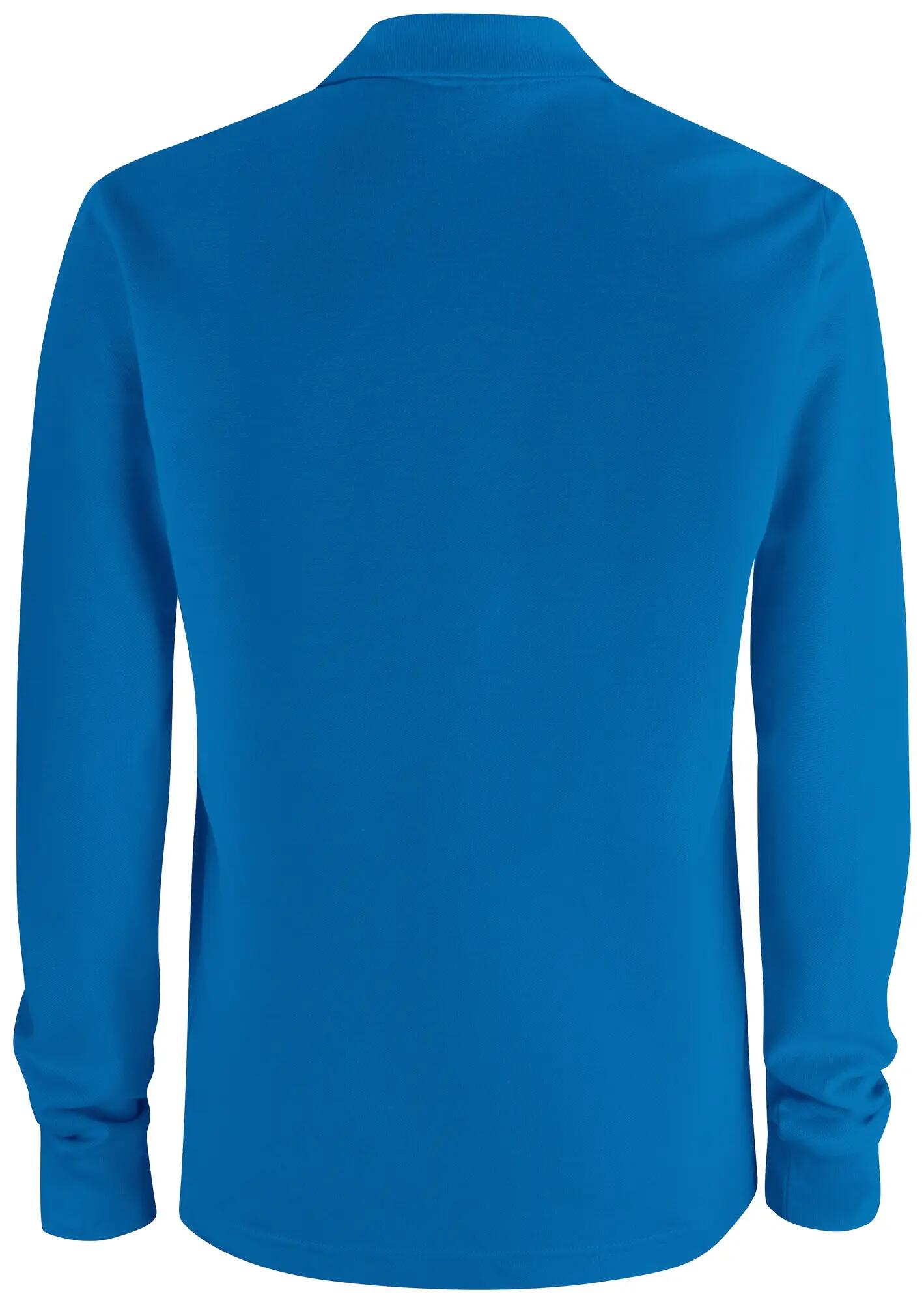 clique Basis Polo Zakje Lange Mouw van Katoen – royal blue 2/4