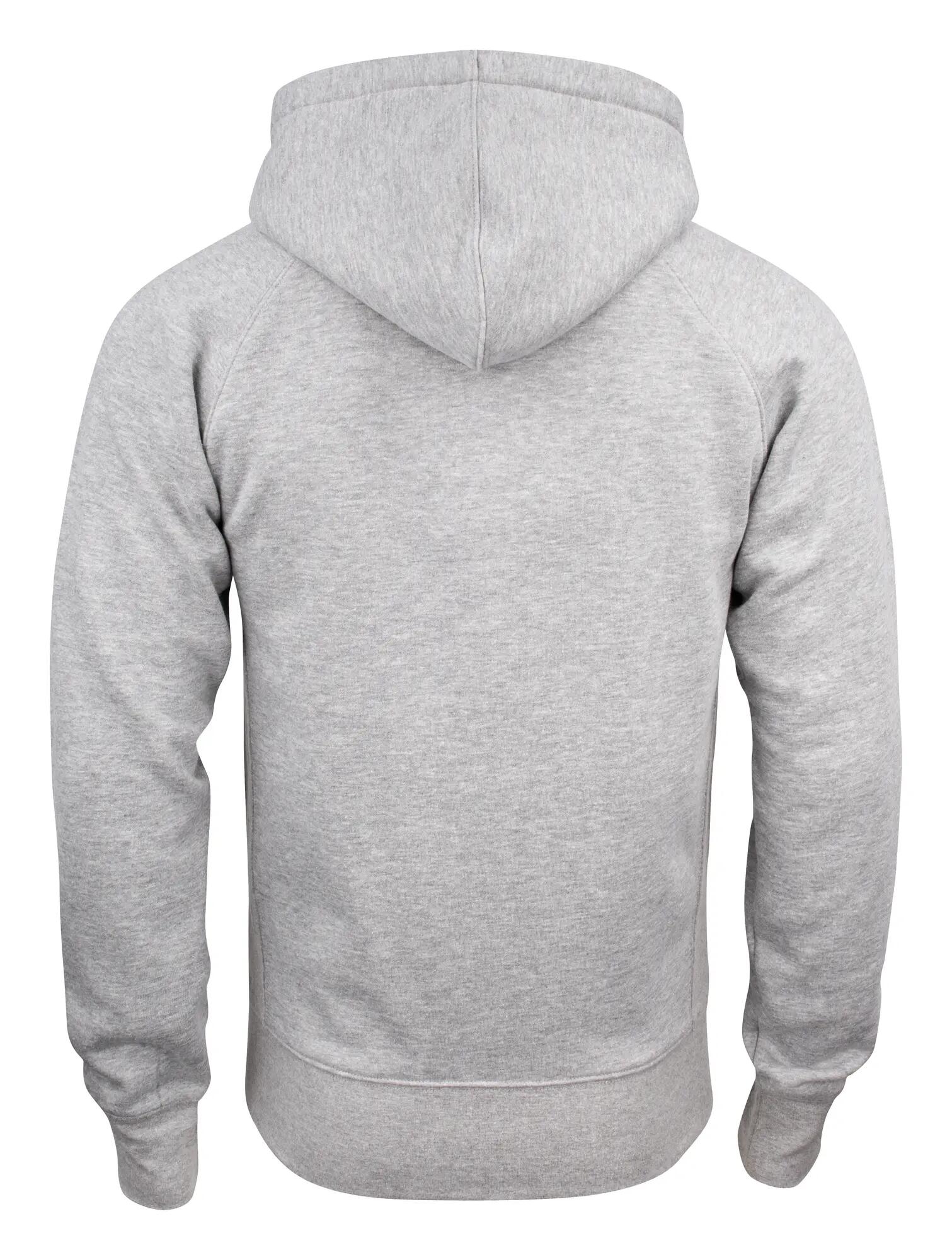 clique Harper sweat com capuz e fecho integral unissexo – grey melange 2/4
