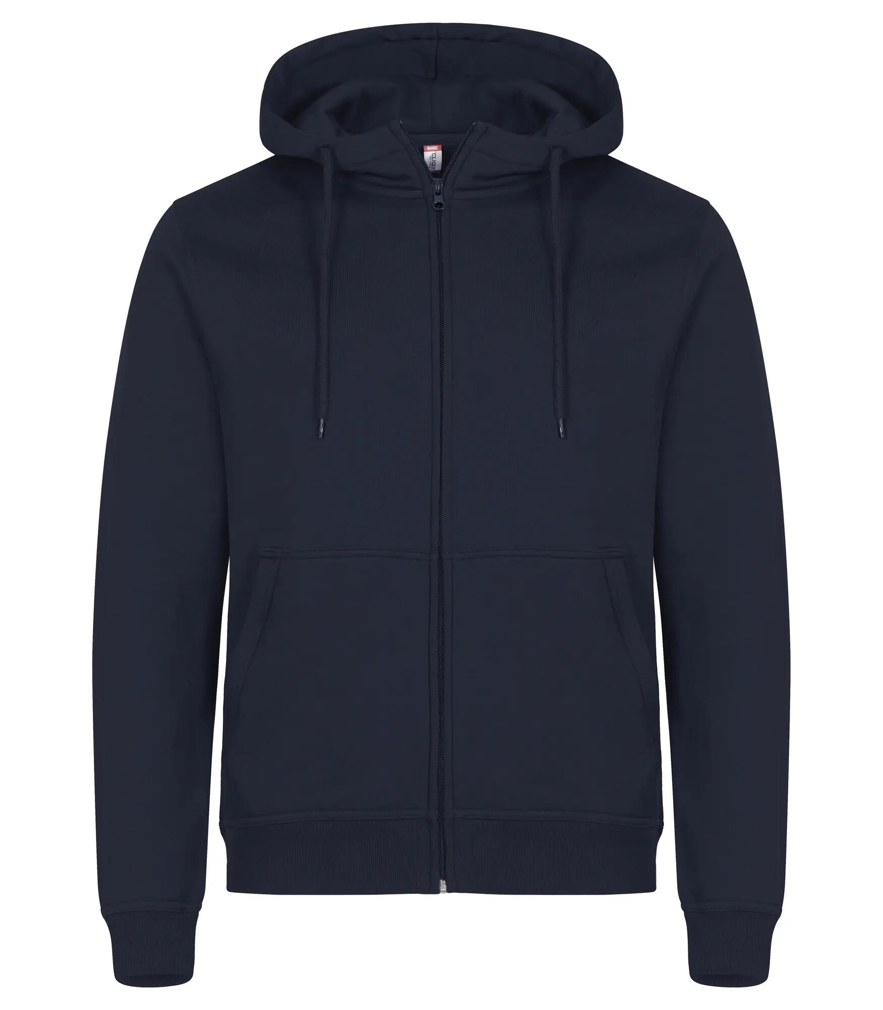 clique Miami Hoody Full Zip em algodão e poliéster reciclado – Navy 1/4