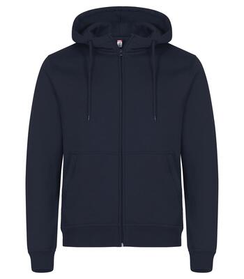 Clique miami hoody full zip katoen met gerecycled polyester – navy