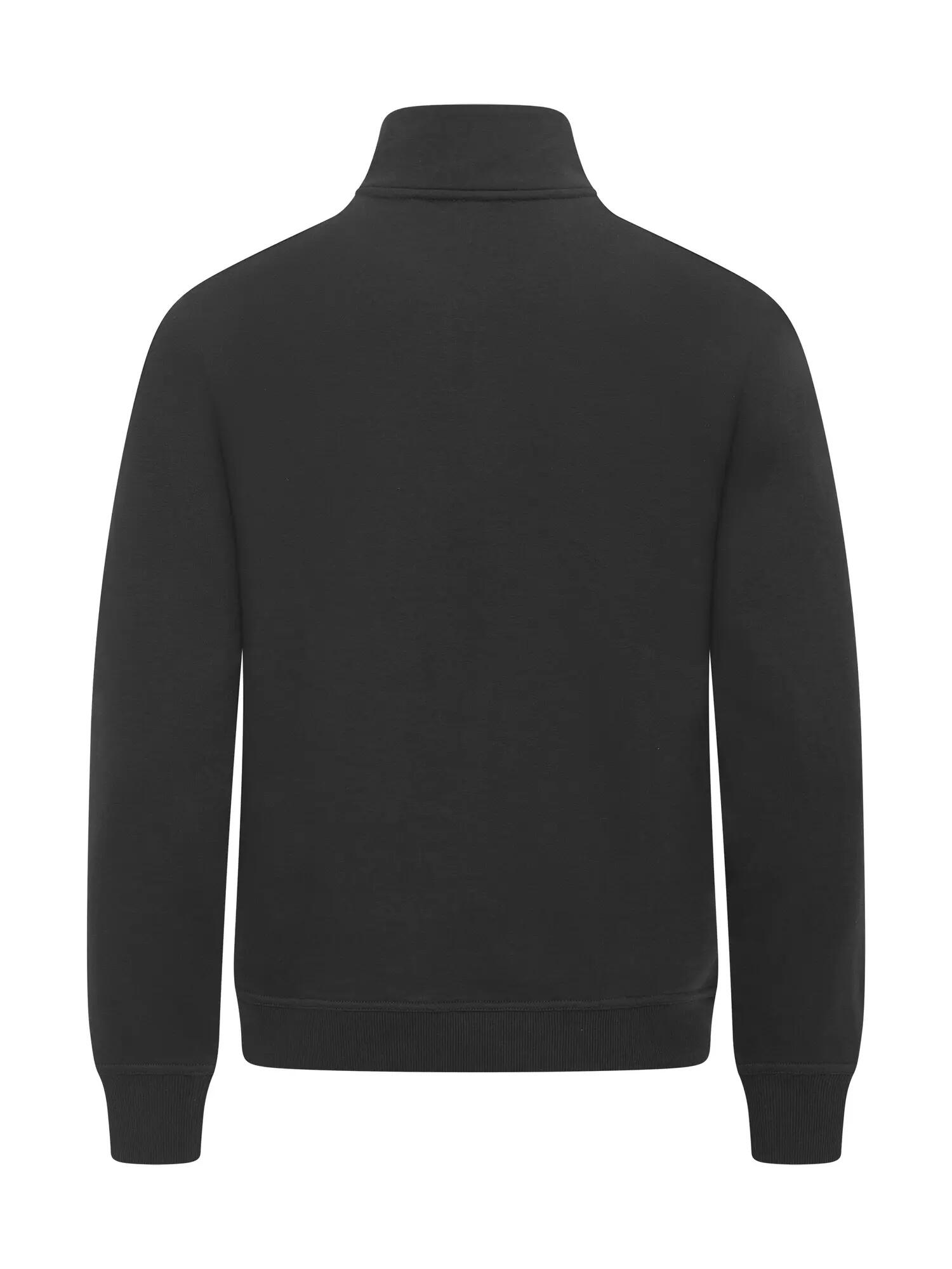 clique Sweat half-zip em algodão e poliéster reciclado – Black 3/4