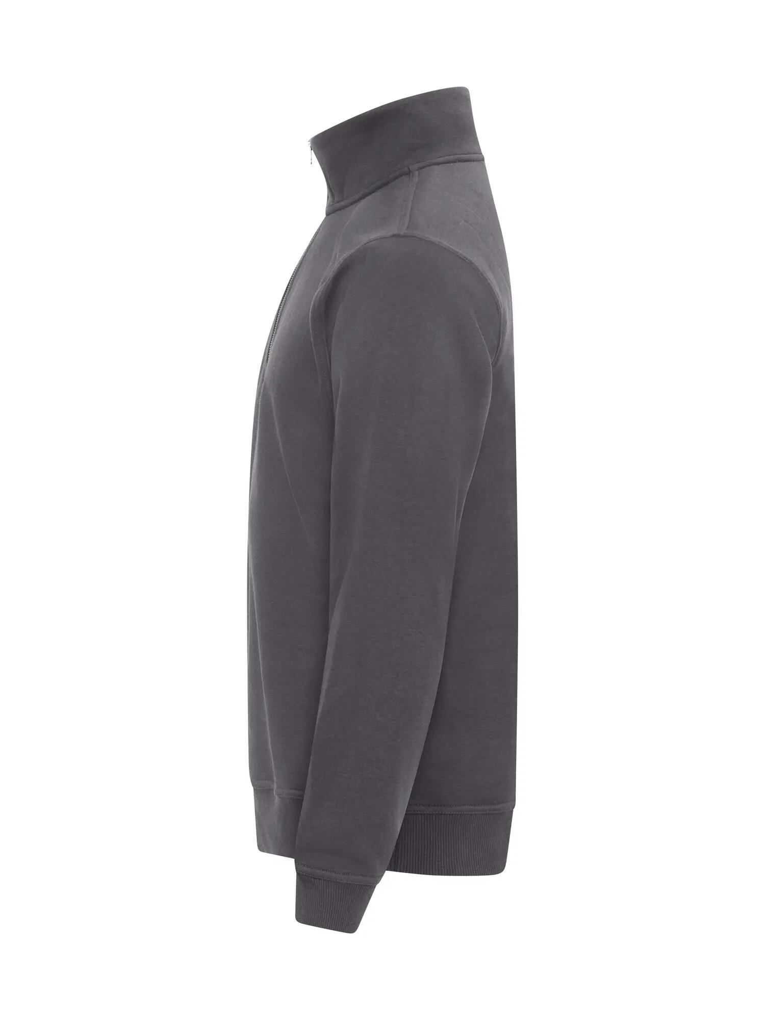 clique Miami Half Zip half-rits trui in katoenmix – Metal Grey 2/4