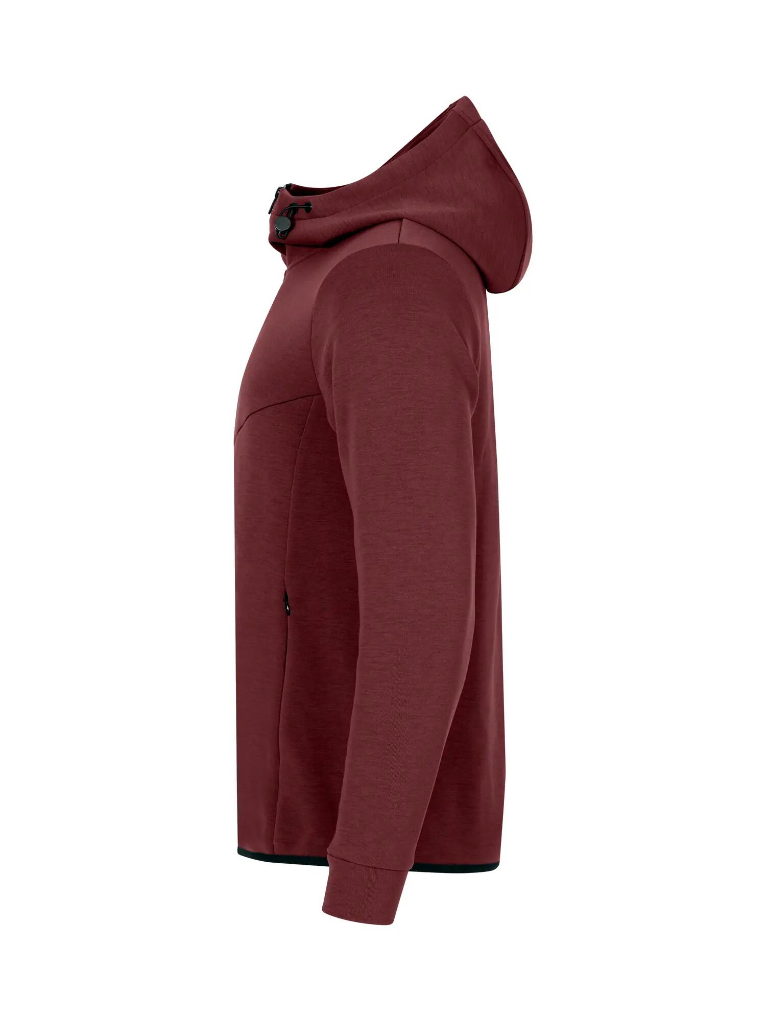 clique Hayden chaqueta con capucha en tejido air-layer suave – Burgundy 4/5
