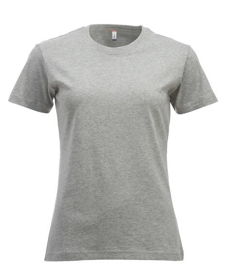 clique New Classic-T Women – T-shirt manches courtes en coton ringspun – grey