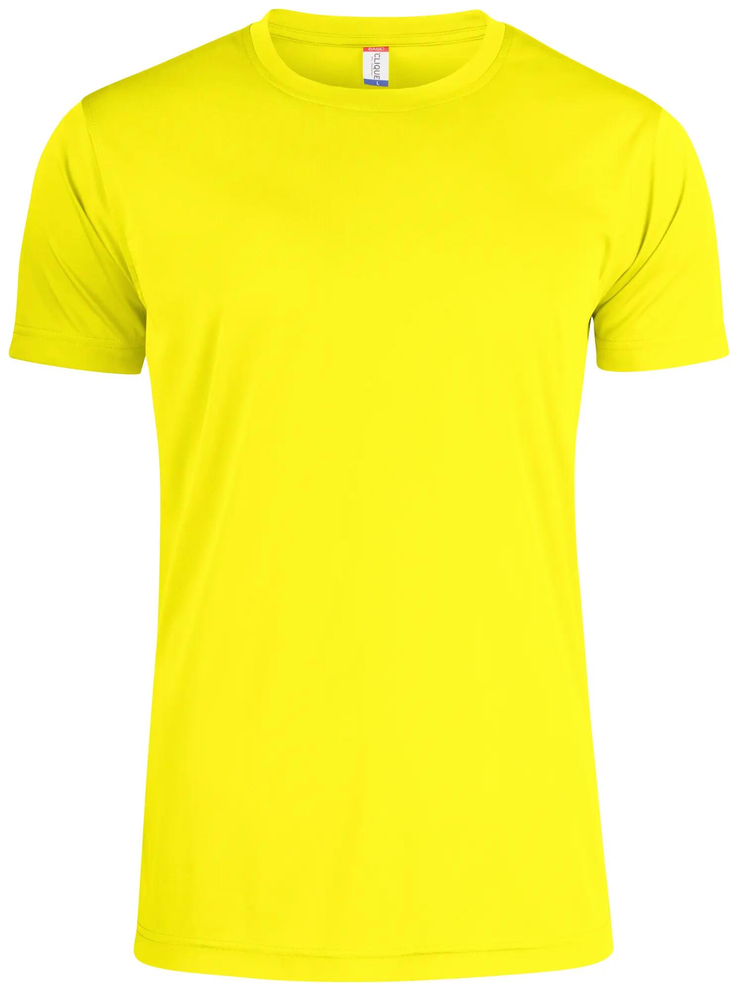 clique Basic Active-T T-shirt técnica homem 100% poliéster – visibility yellow 1/4