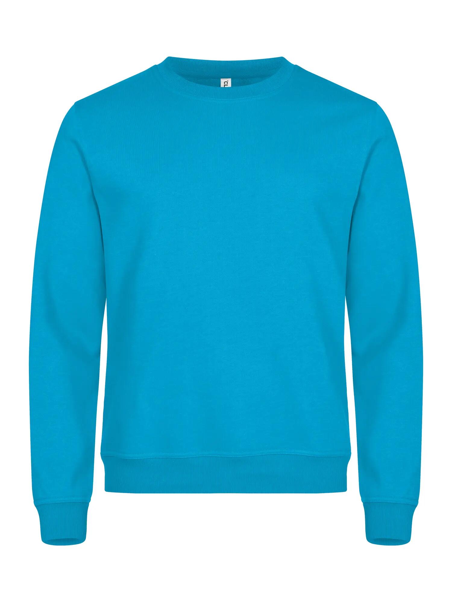 clique Miami Roundneck – camisola gola redonda em algodão reciclado – Turquoise 1/4