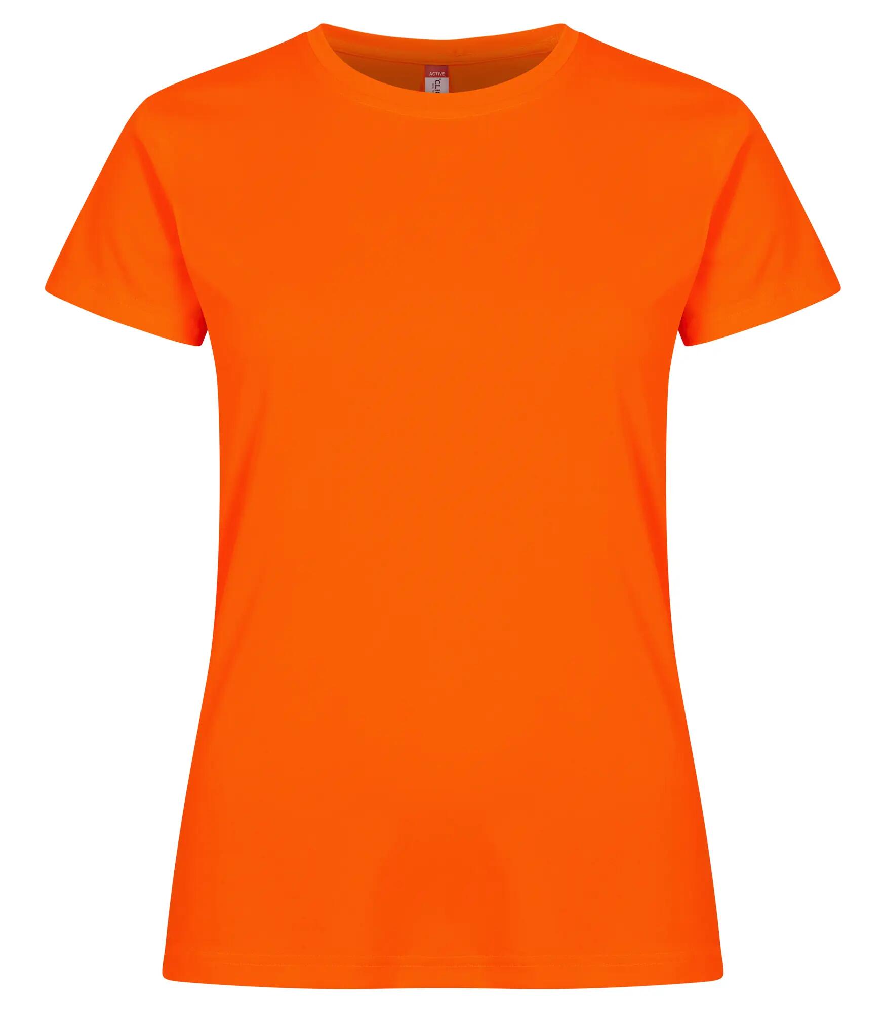 clique Basic Active-T Women em poliéster 100%, UV/50 – Visibility Orange 1/4