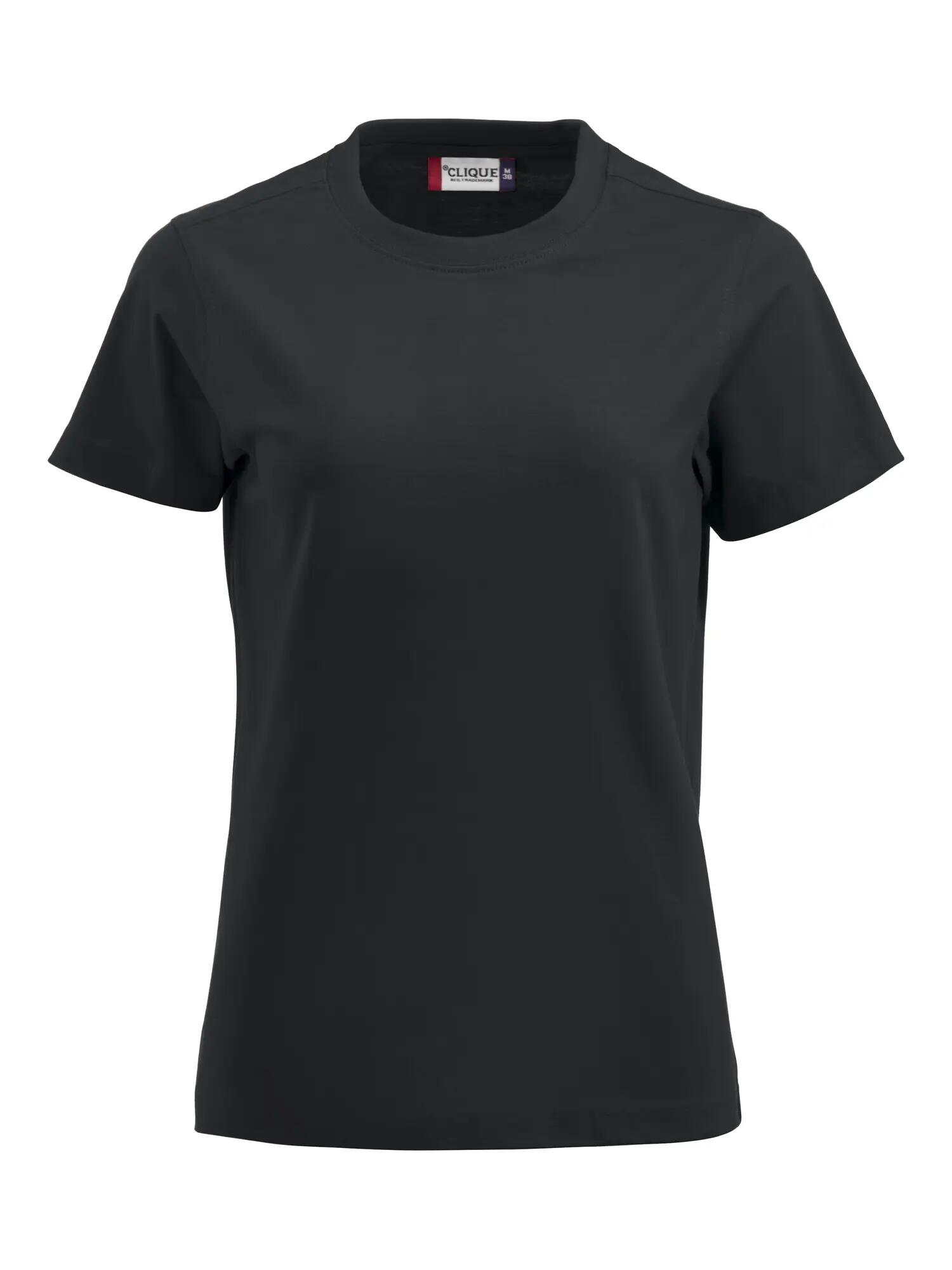 clique Premium-T Women Rondhalsshirt van katoen, zwart – black 1/4