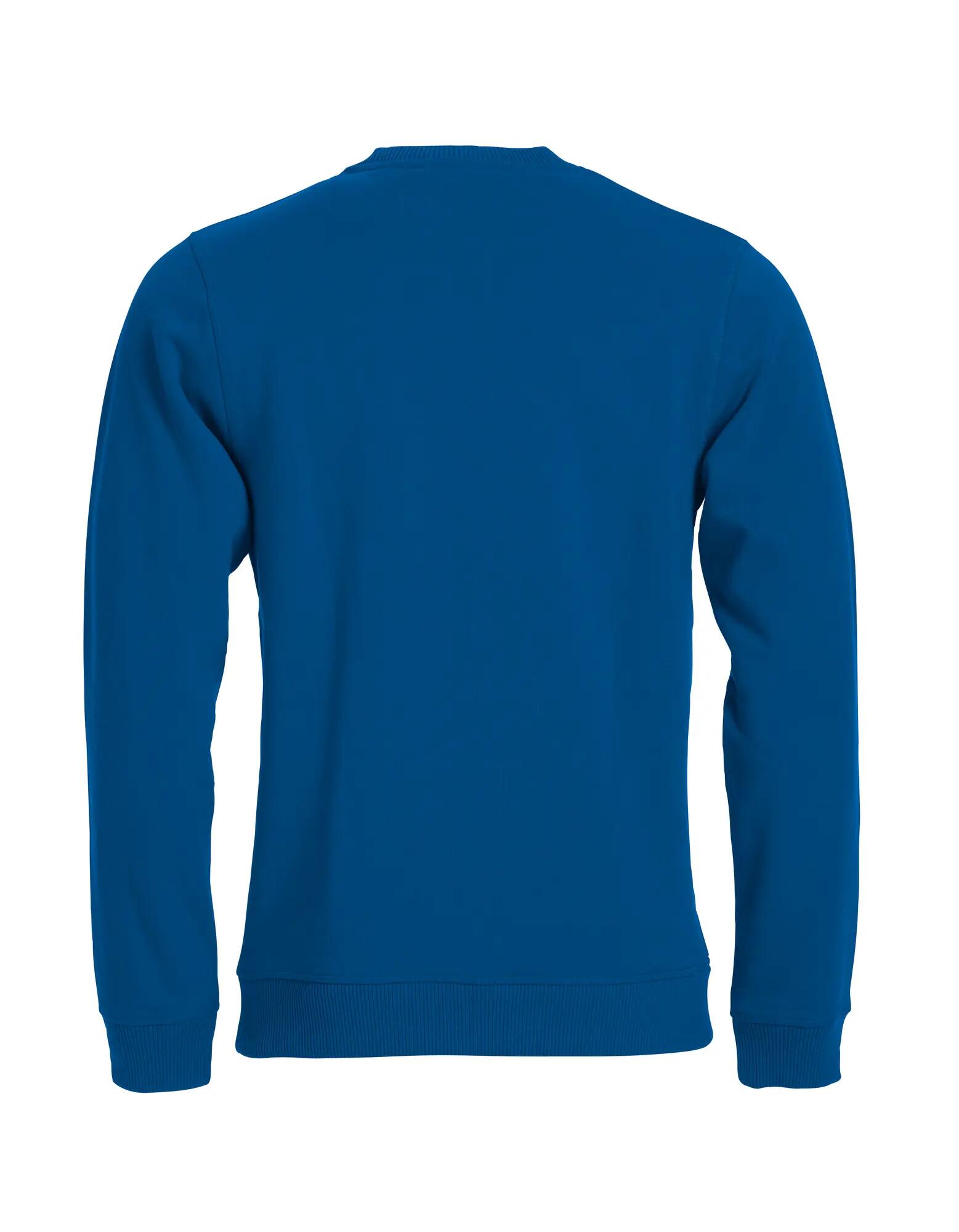 clique Classic Roundneck sweat unisexe avec poche zippée dissimulée – royal blue 2/4