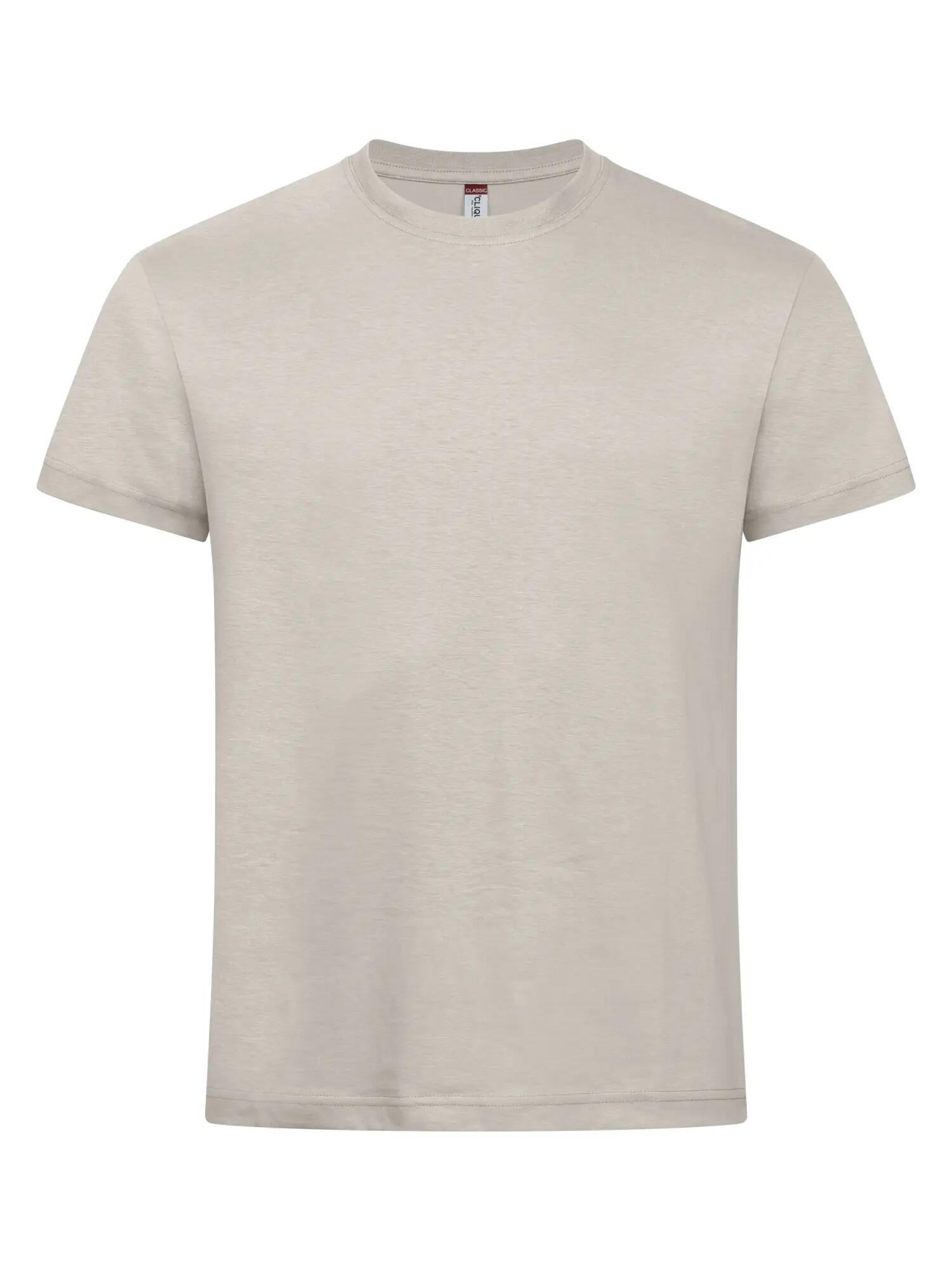 clique New Classic-T — T-shirt homem em algodão ringspun – Stone 1/4