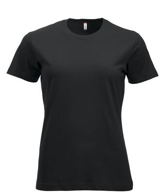 Clique new classic-t women dames t-shirt van katoen, hedendaagse pasvorm – black