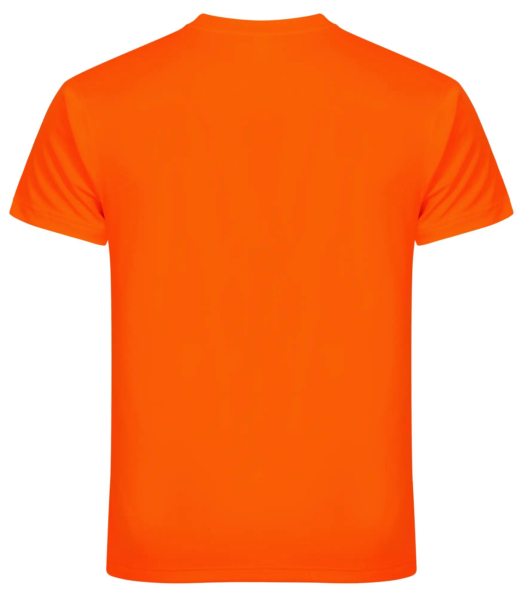 clique Basic Active-T t-shirt homem 100% poliéster com UV/50 – Visibility Orange 2/7