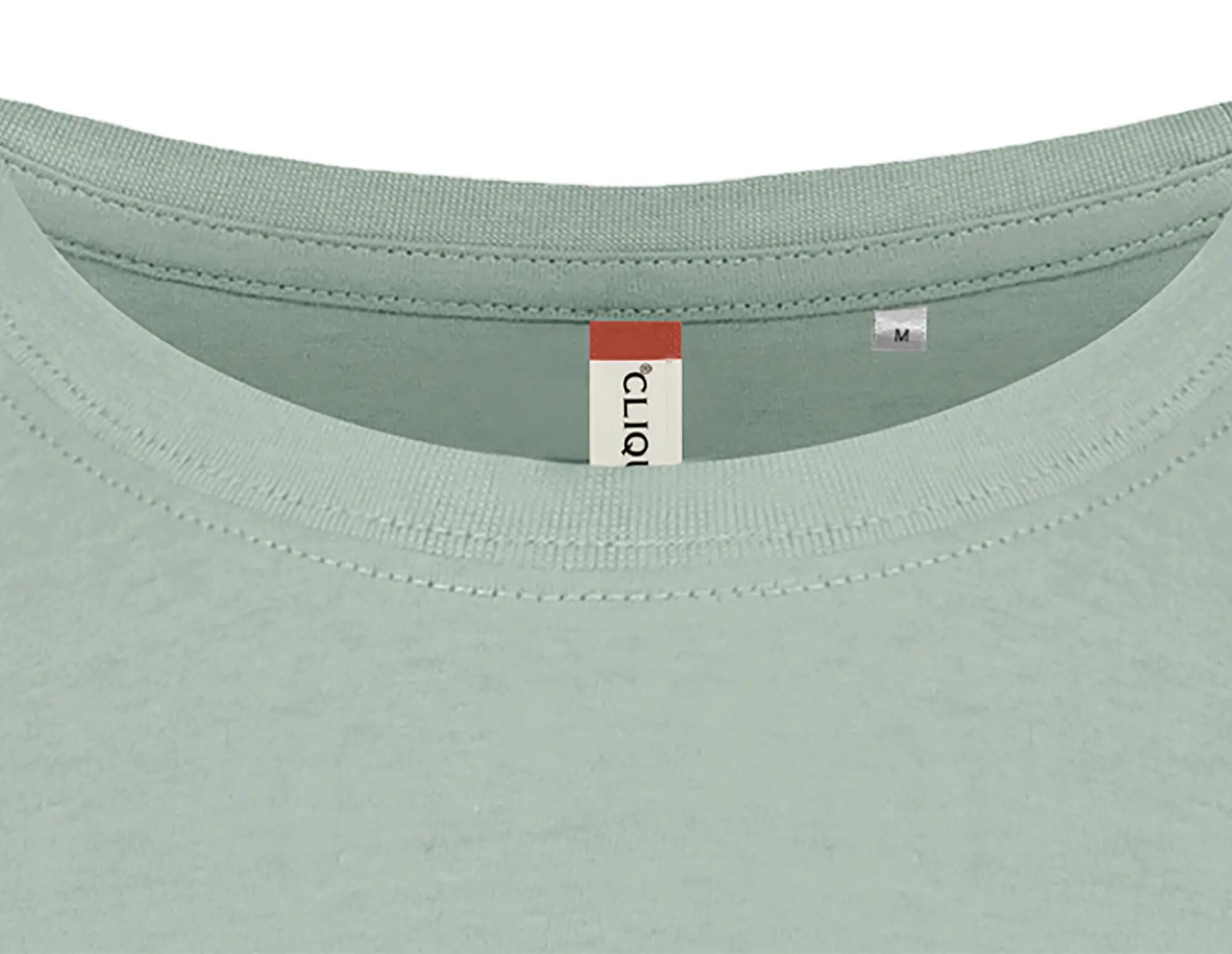 clique Basic-T Women Dopasowana koszulka z bawełny – Sage Green 4/5