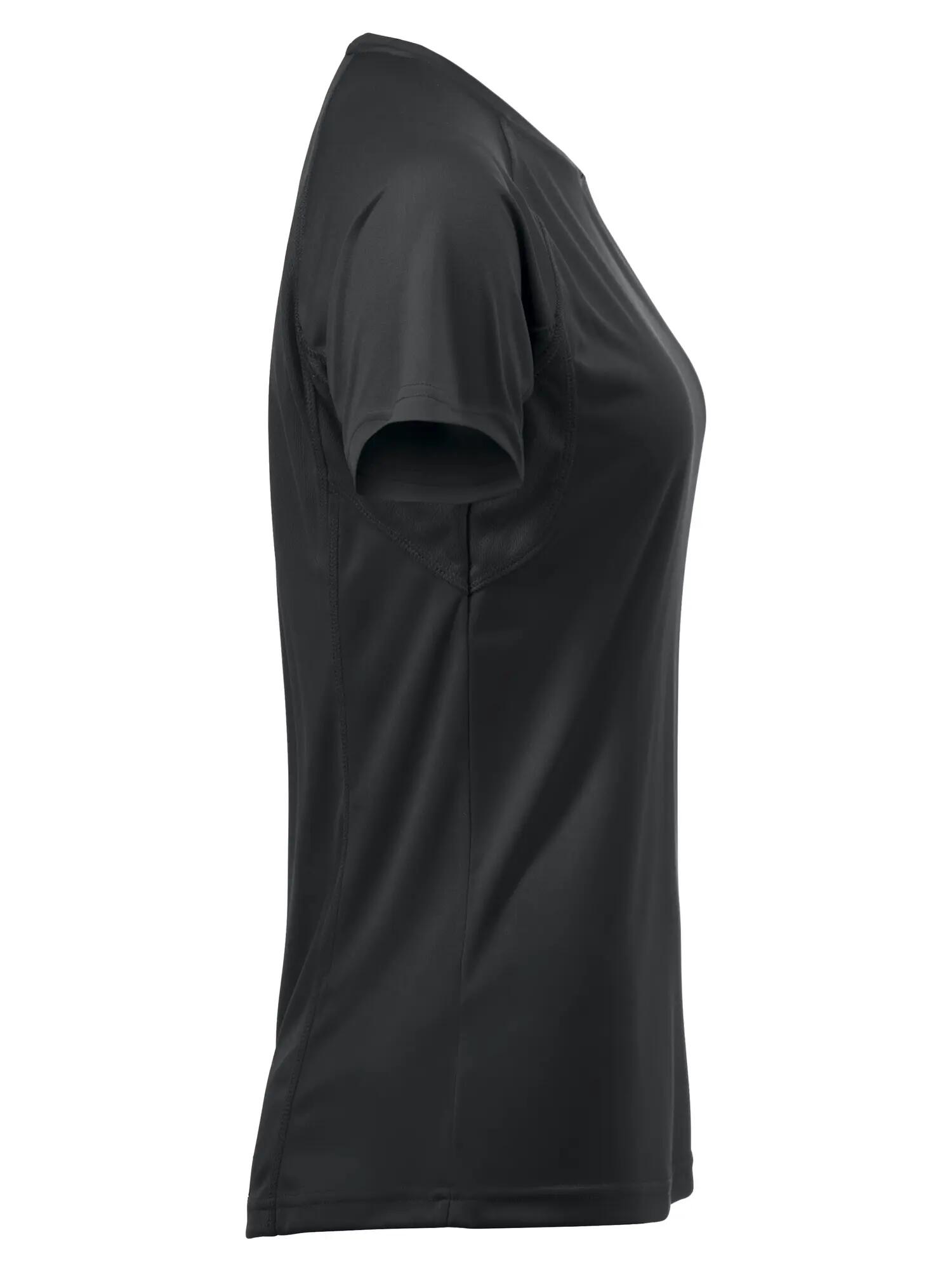 clique Premium Active-T Women – T-shirt funcional de alta evaporação – black 4/4