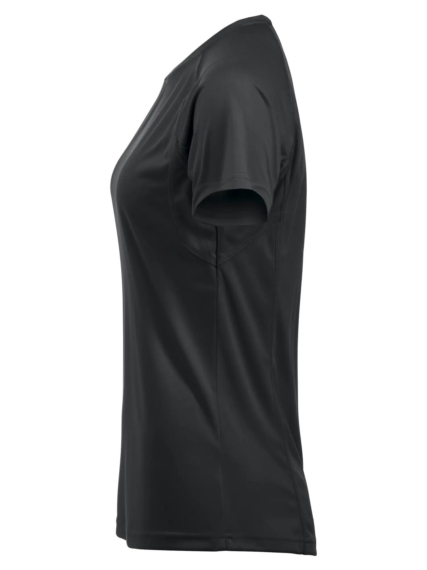 clique Premium Active-T Women – T-shirt funcional de alta evaporação – black 3/4