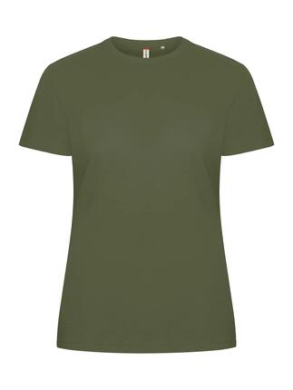clique Basic-T Women - Slim Fit Damen-T-Shirt aus Baumwolle, olive green