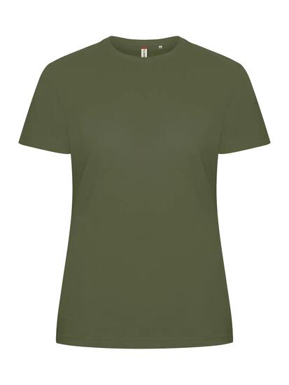 clique Basic-T Women - Slim Fit Damen-T-Shirt aus Baumwolle, olive green