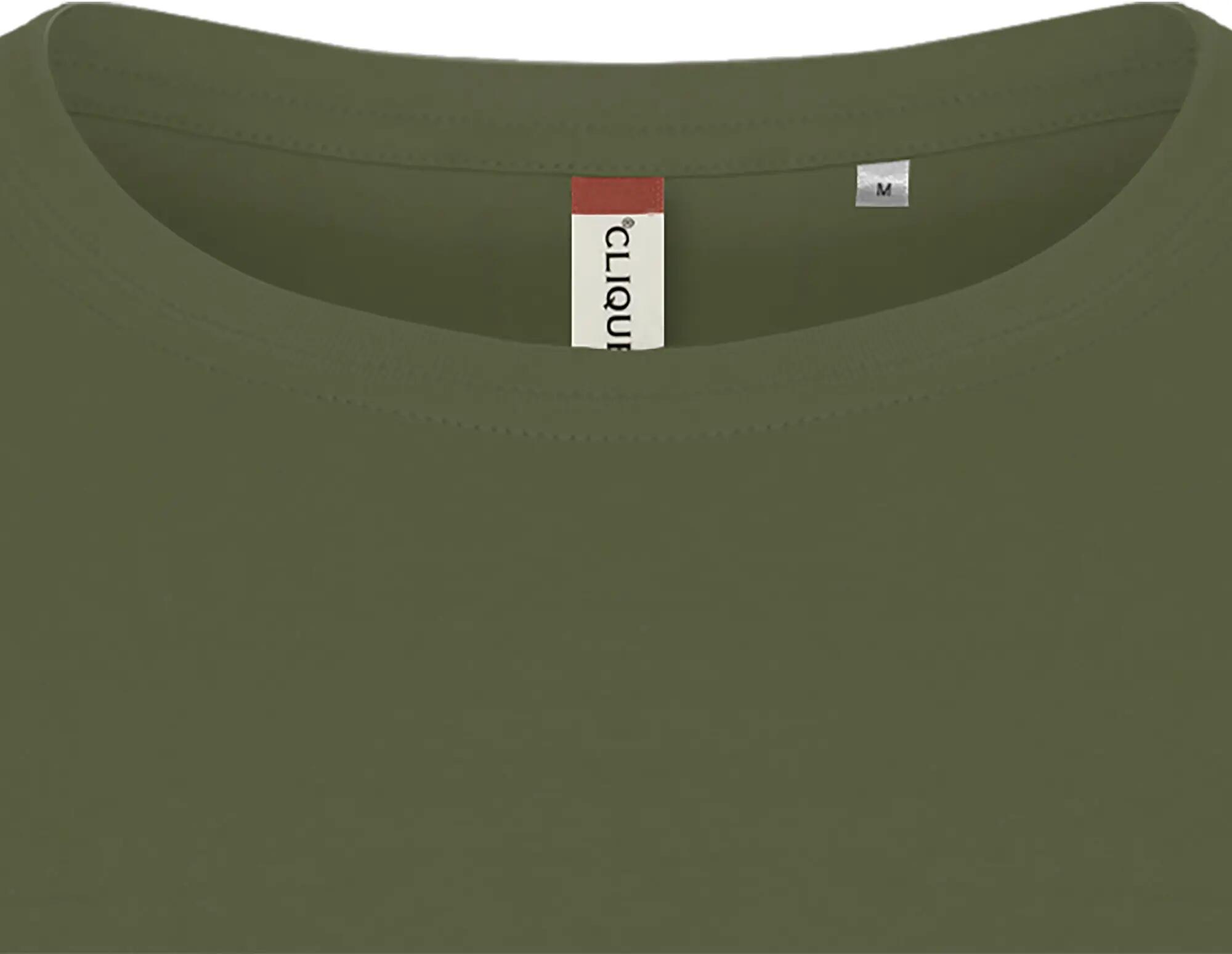 clique Basic-T Women - Dopasowana koszulka damska bawełniana, olive green 5/5