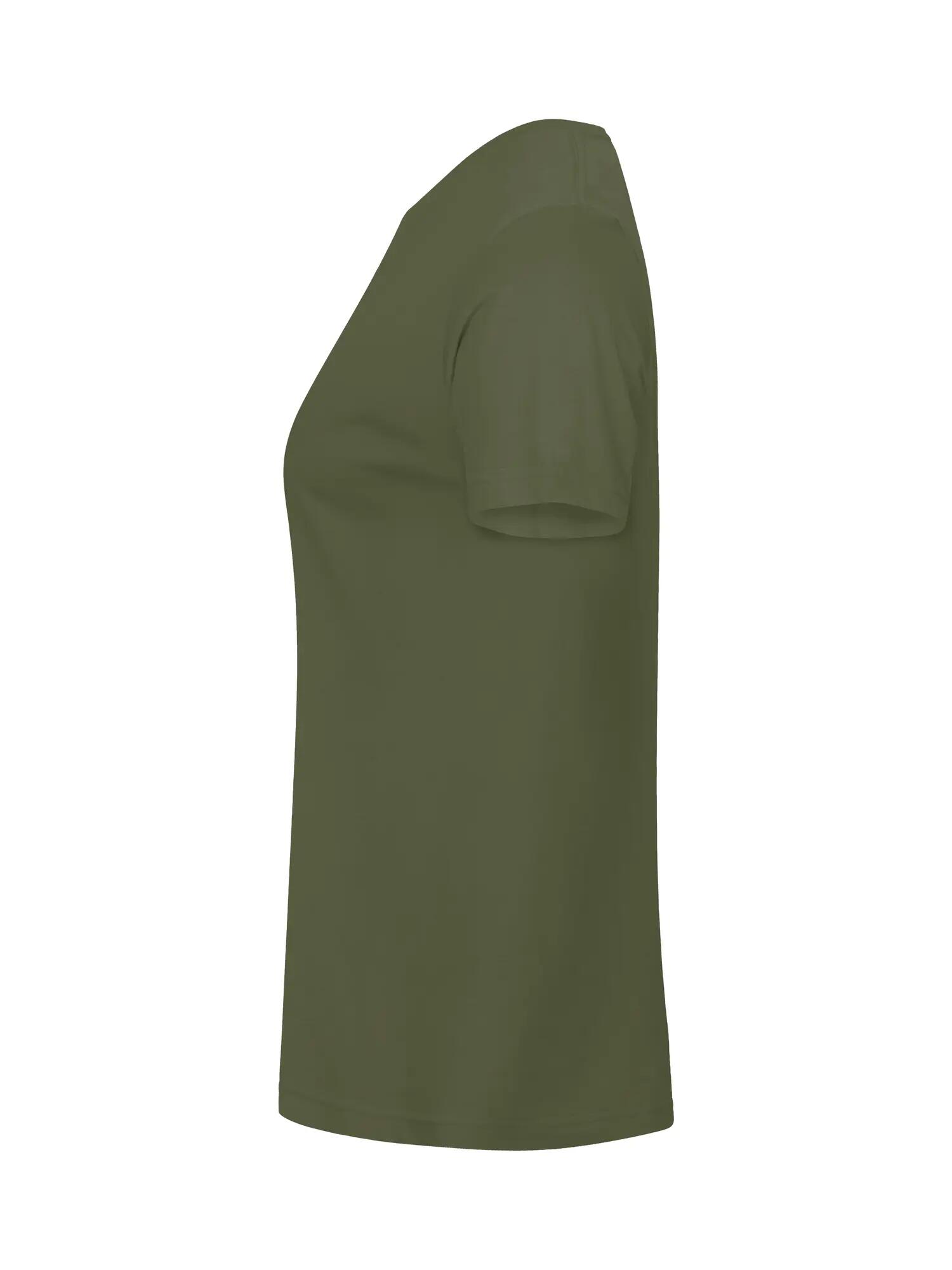 clique Basic-T Women - Dopasowana koszulka damska bawełniana, olive green 4/5