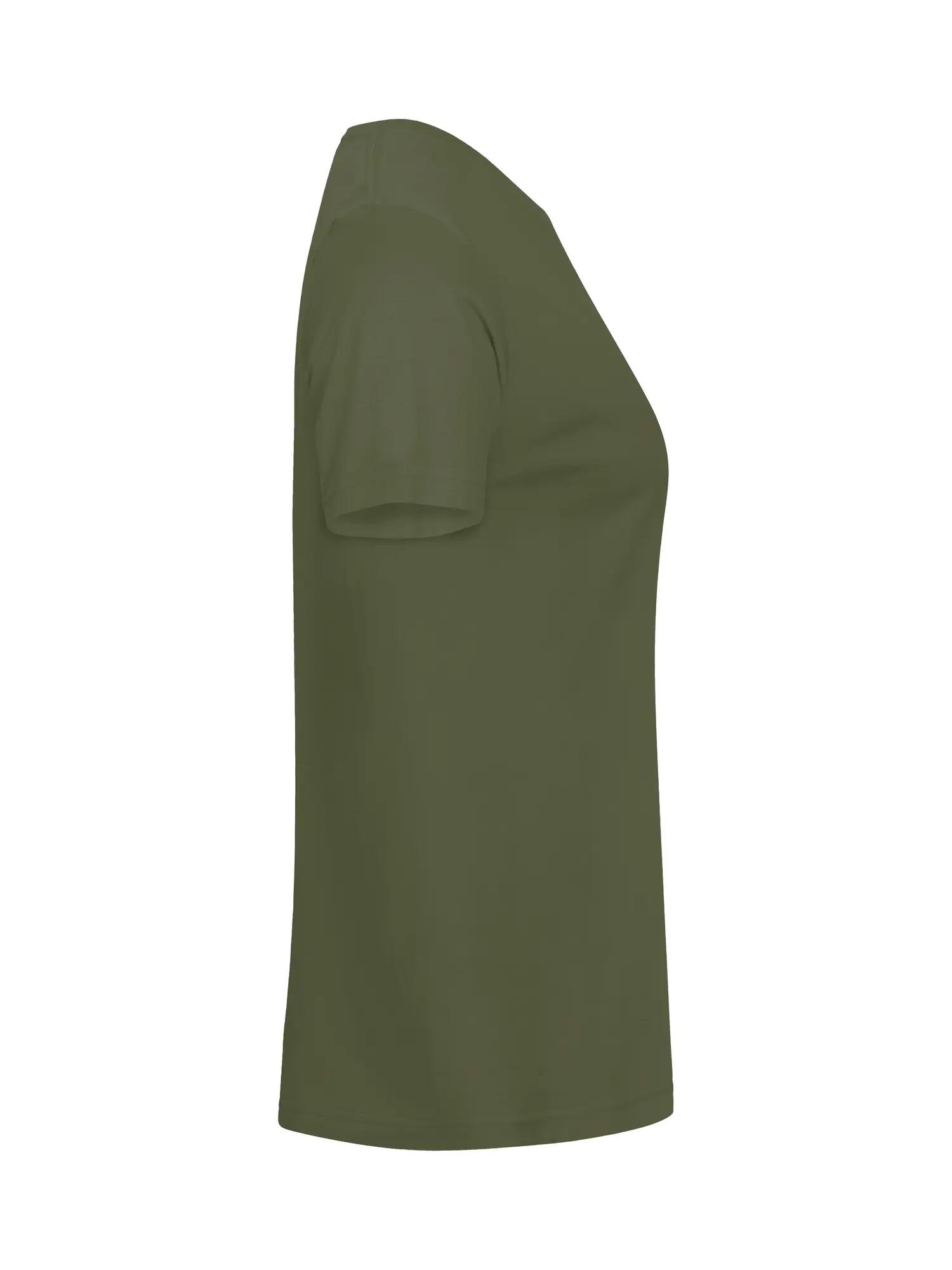 clique Basic-T Women - Dopasowana koszulka damska bawełniana, olive green 2/5