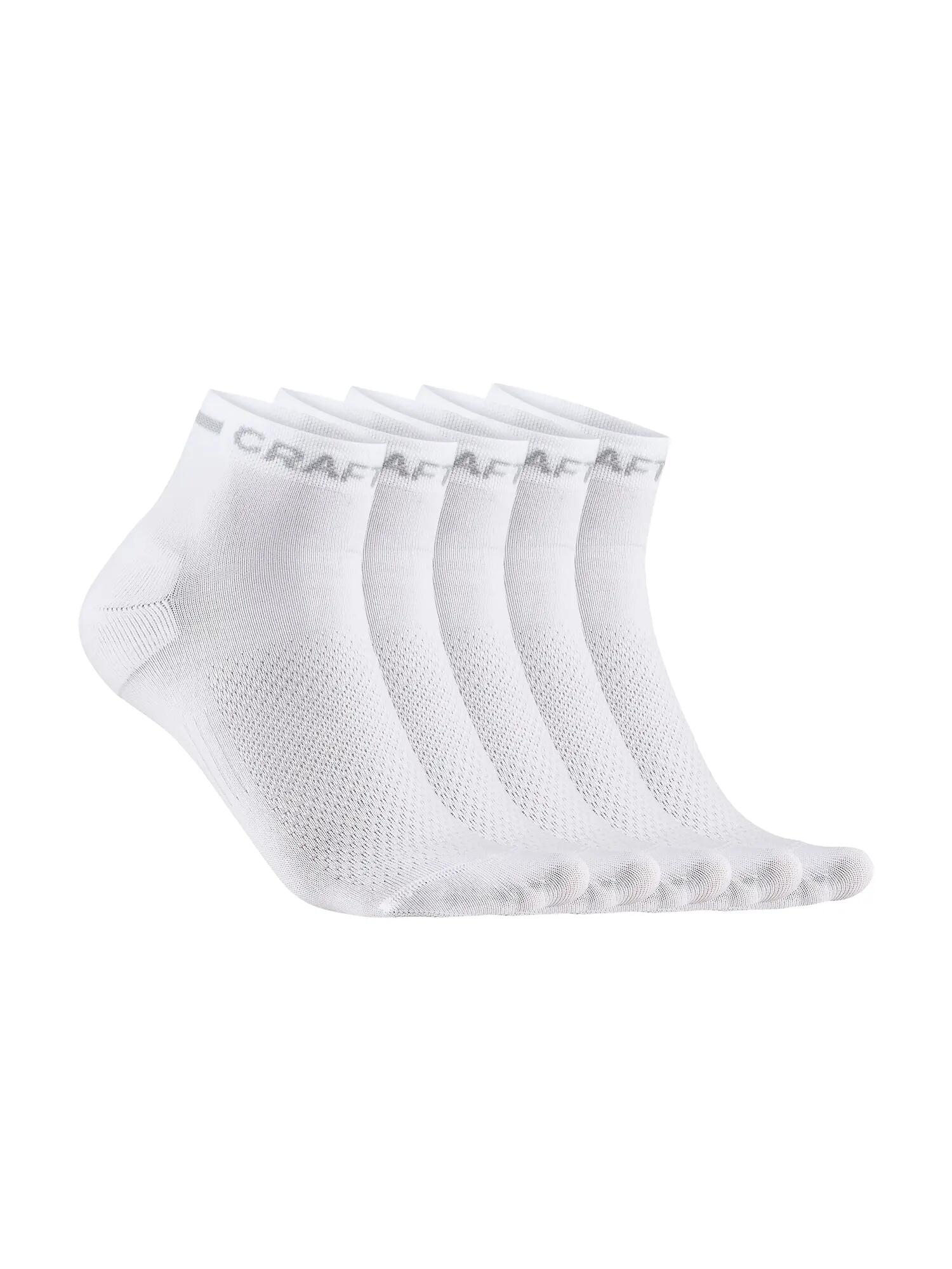 craft Active Mid Sock 5-Pack — suporte e ventilação – White 3/6