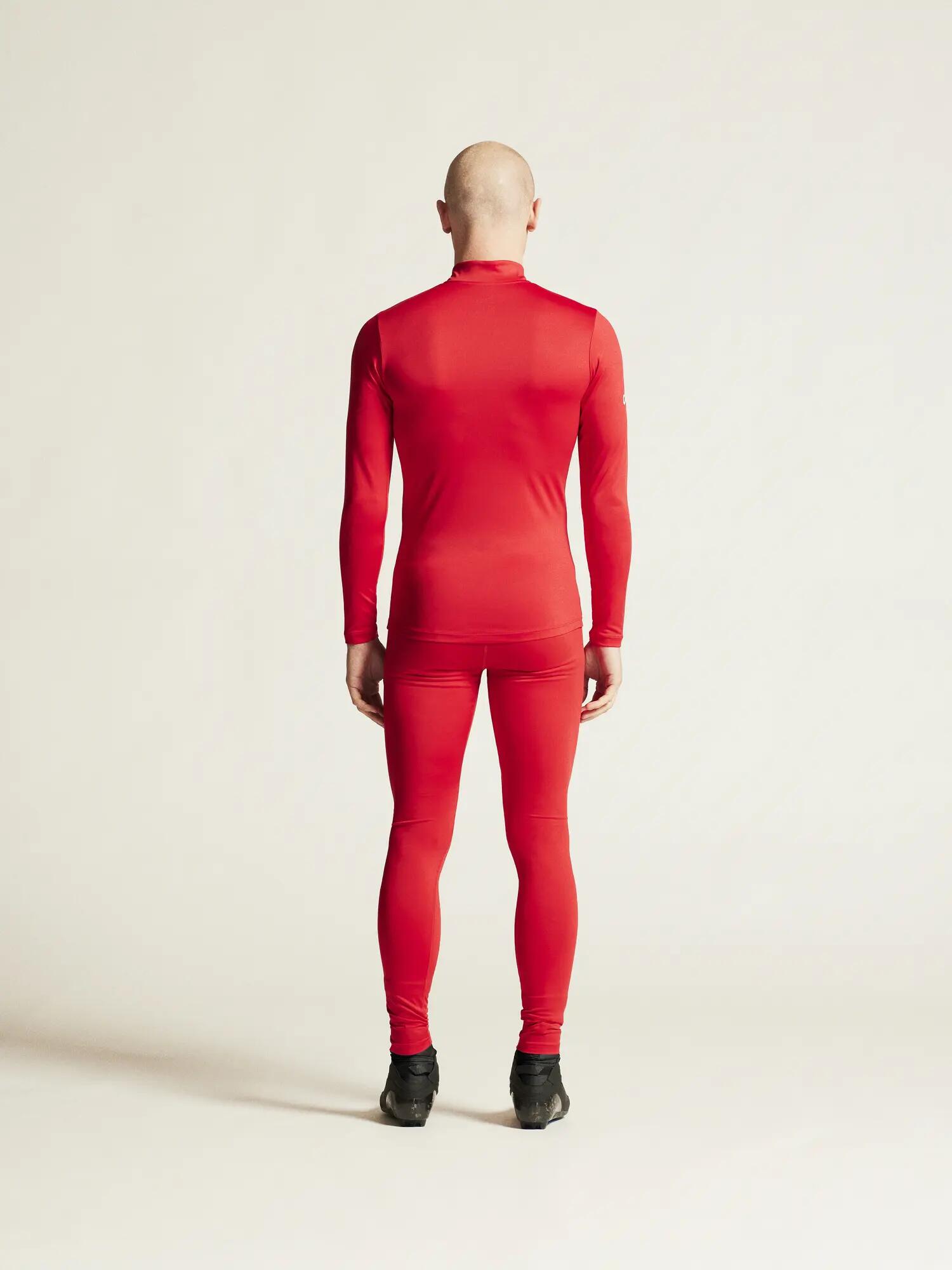 craft ADV Nordic Club Tights M em jersey reciclado elástico – Bright Red/White 7/7