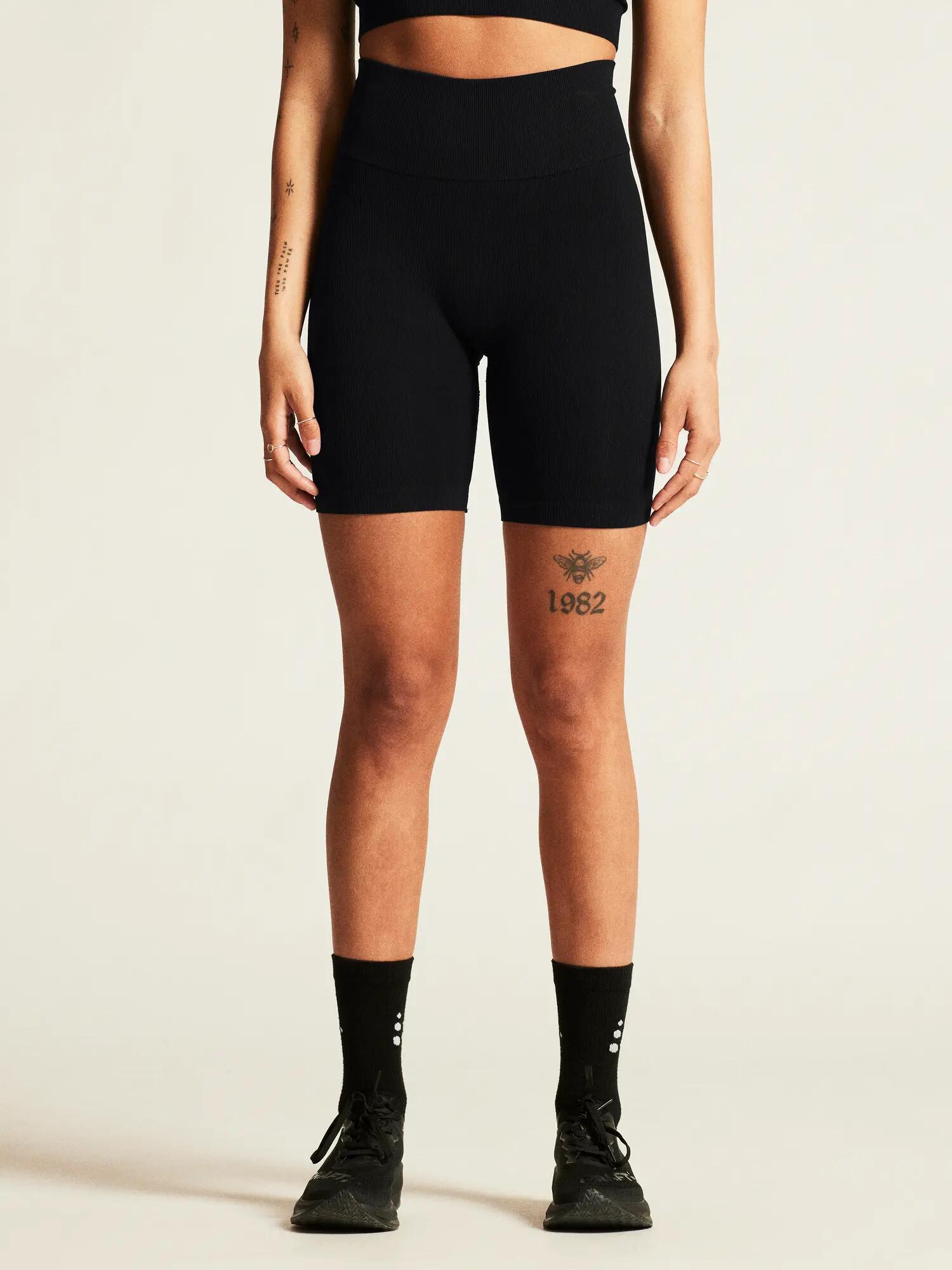 craft Collective Rib Short Tights W – Collant court côtelé stretch – Black 6/7
