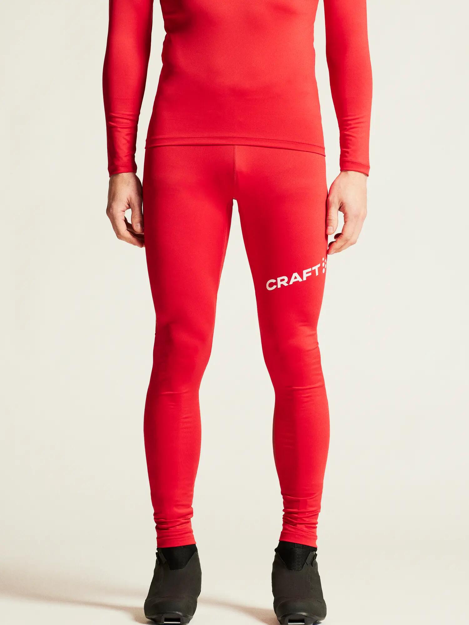 craft ADV Nordic Club Tights M em jersey reciclado elástico – Bright Red/White 5/7