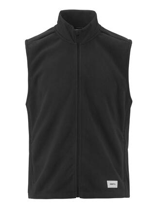 craft SubZ Fleece Vest Heren — zachte gerecyclede polyester – Black