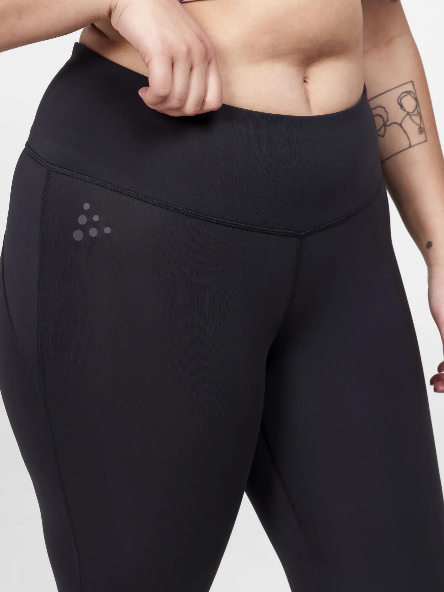 craft ADV Essence Plus Capri Damen – High-Waist Sportcapri – Black 3/4