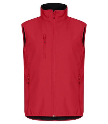 clique Classic Softshell Vest gilet softshell en polyester recyclé – Red