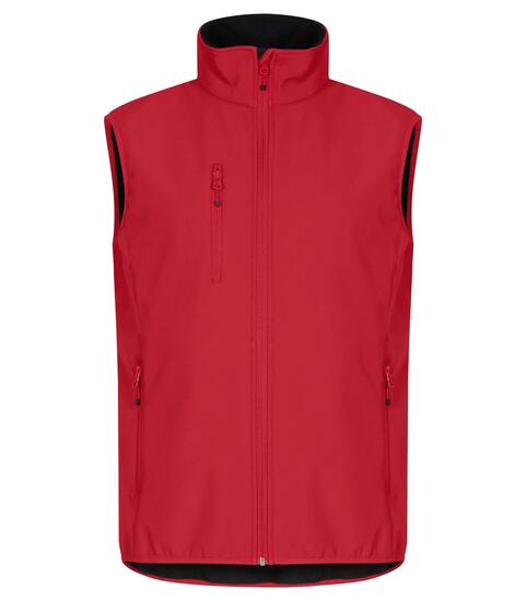 clique Classic Softshell Vest gilet softshell en polyester recyclé – Red