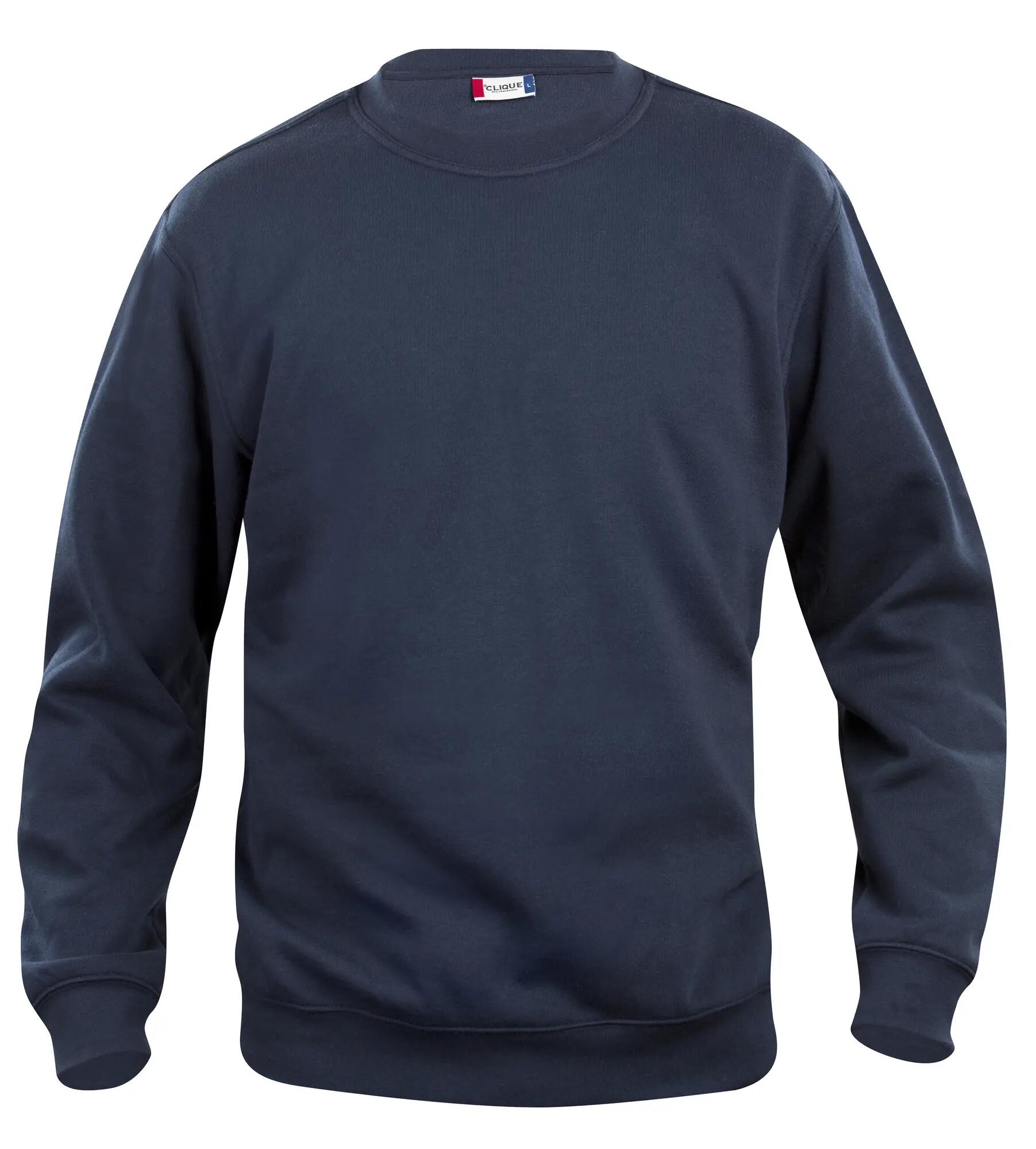 clique Basic Roundneck Junior blu granatowy bluza junior z okrągłym dekoltem – 1/4