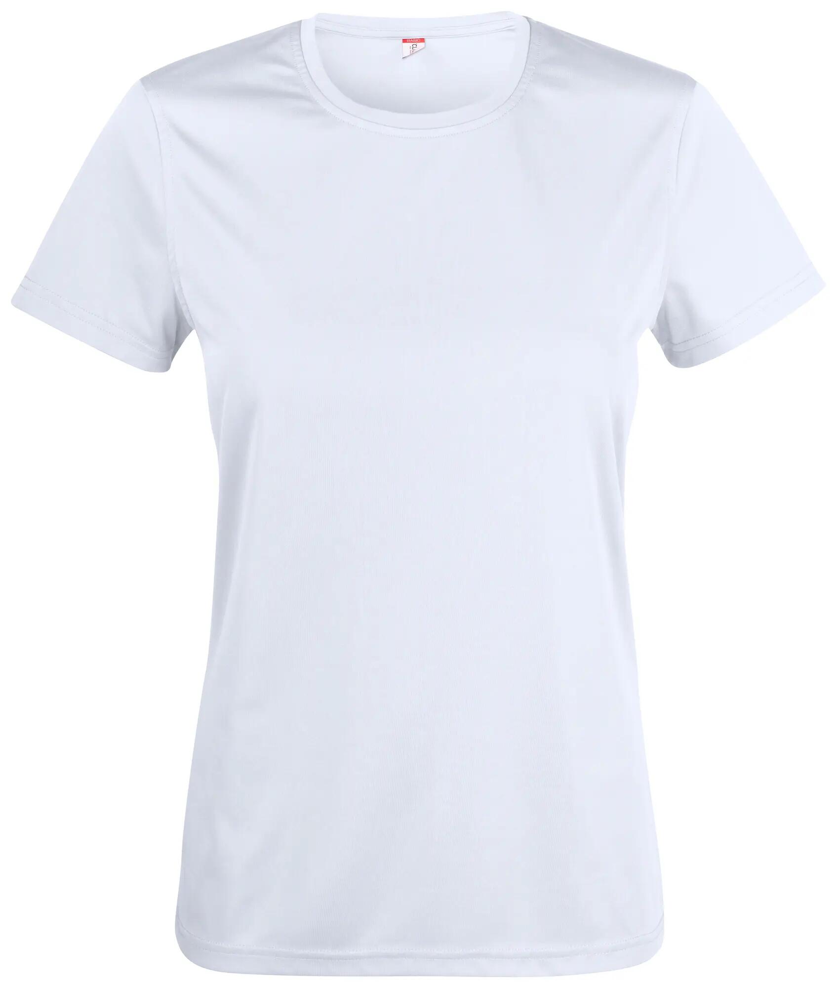 clique Basic Active-T Women t-shirt interlock 100% poliéster – white 1/4